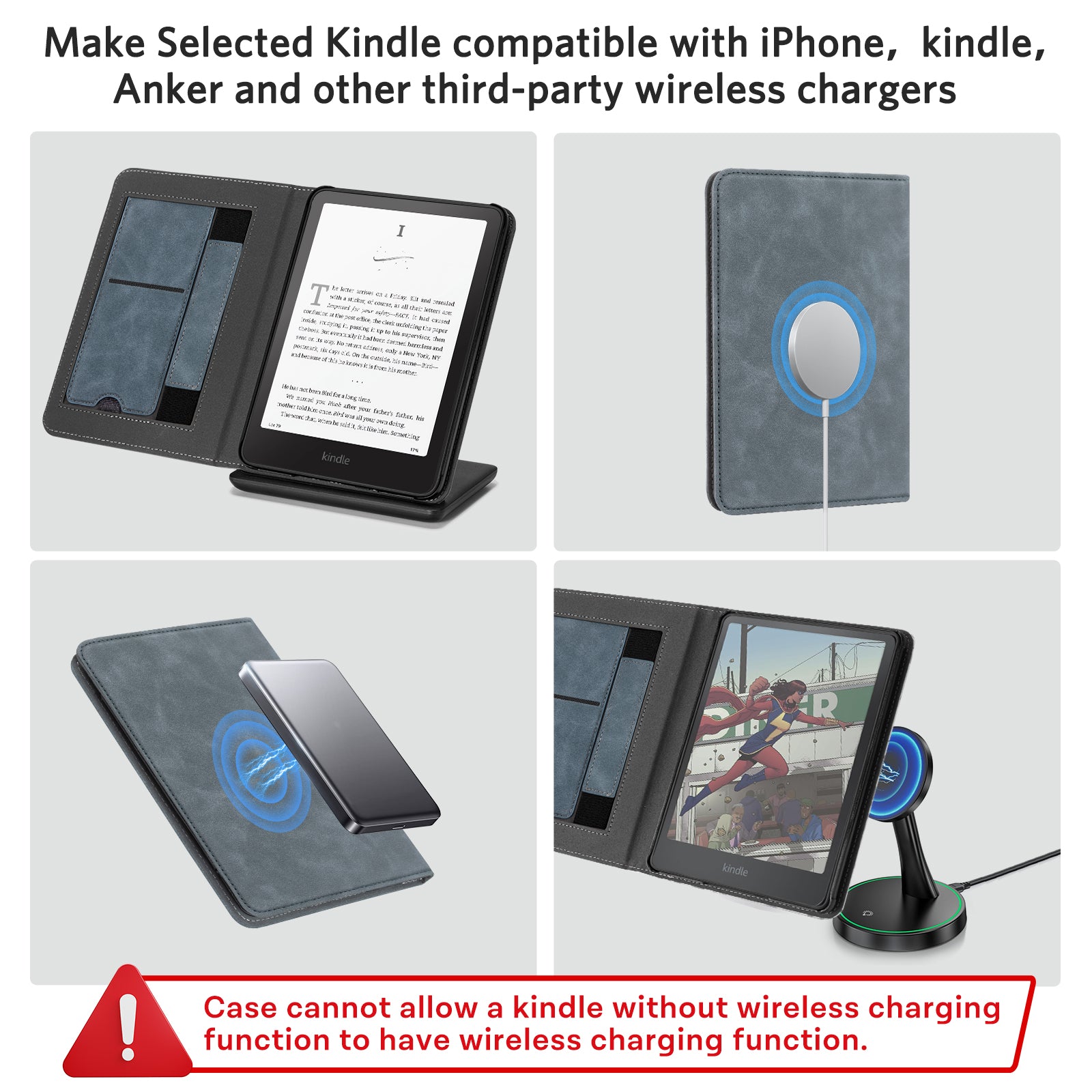 Kindle Paperwhite 12th Gen (2024 7 inch) stand Case#Color_Blue Gray