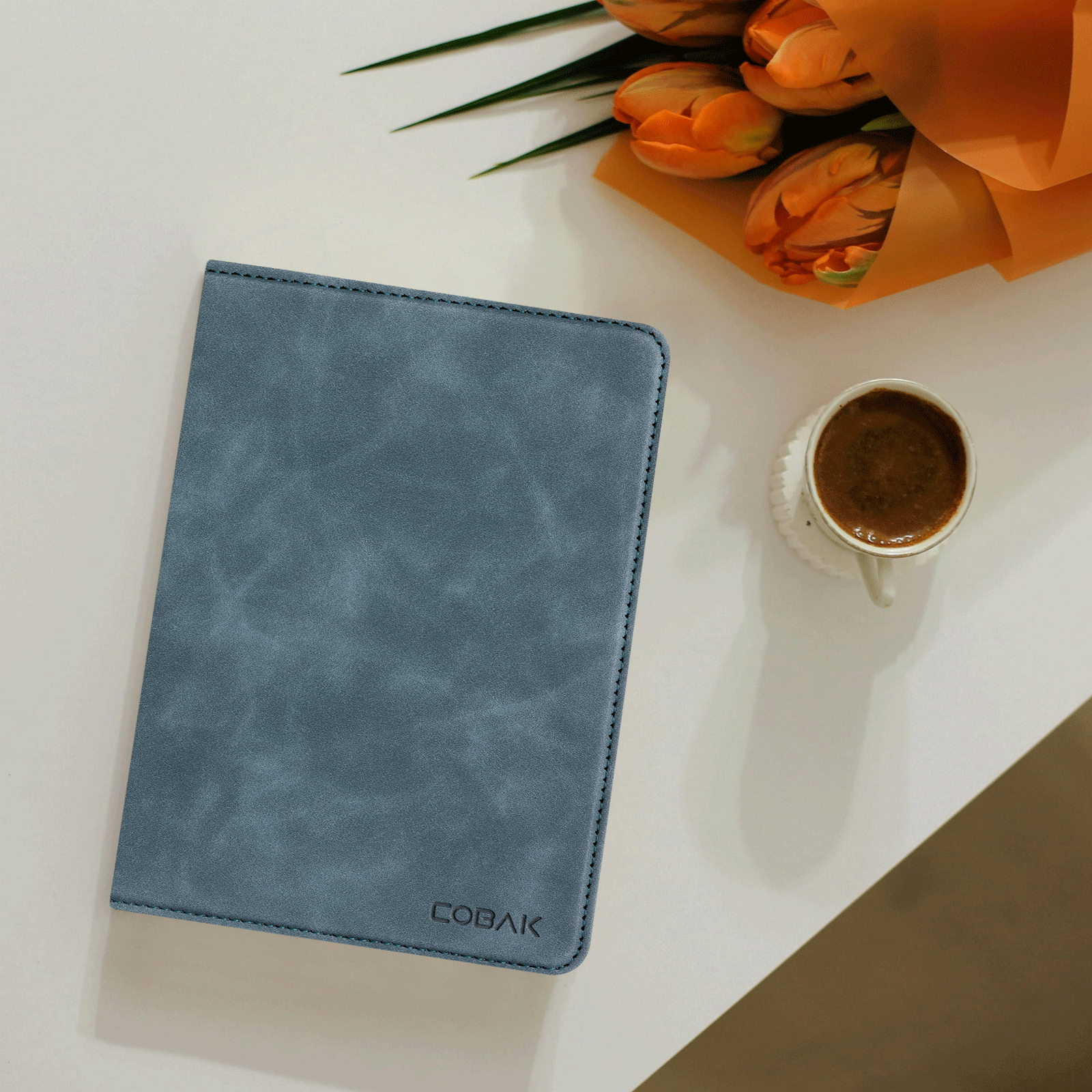 Kindle Paperwhite 12th Gen (2024 7 inch) stand Case#Color_Blue Gray