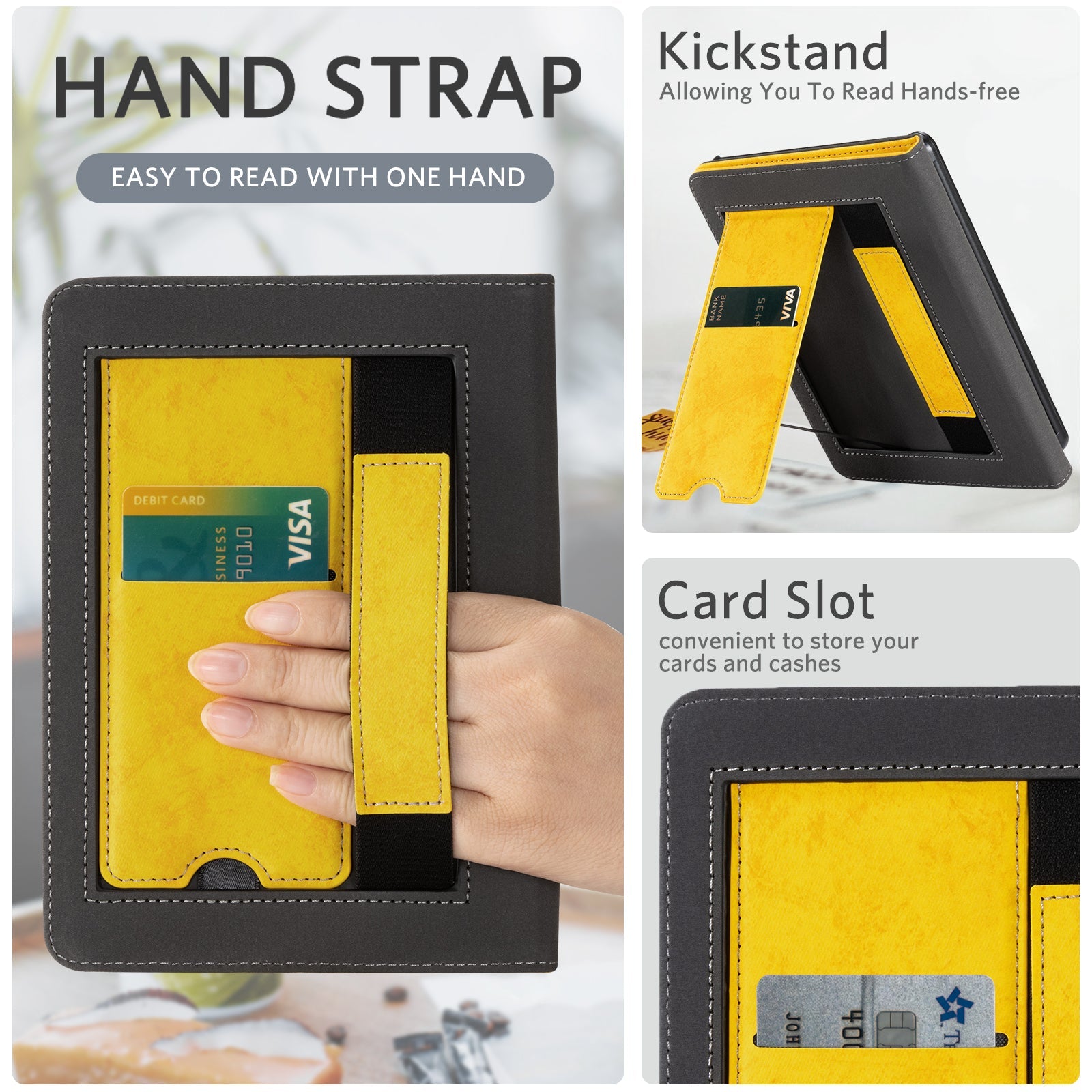 Kindle Paperwhite 12th Gen (2024 7 inch) stand Case#Color_Bright Yellow