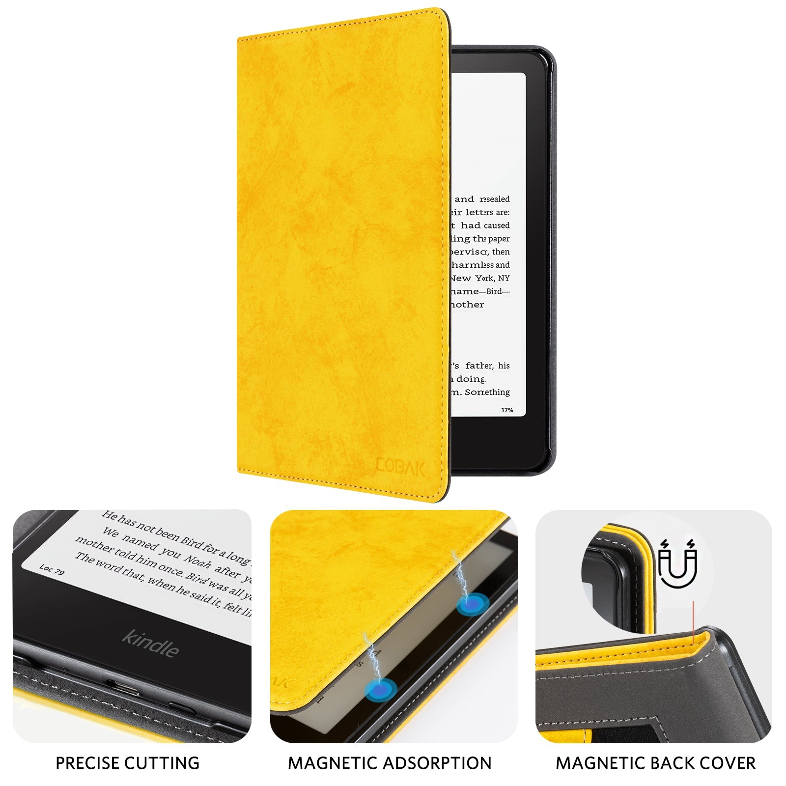 Kindle Paperwhite 12th Gen (2024 7 inch) stand Case#Color_Bright Yellow