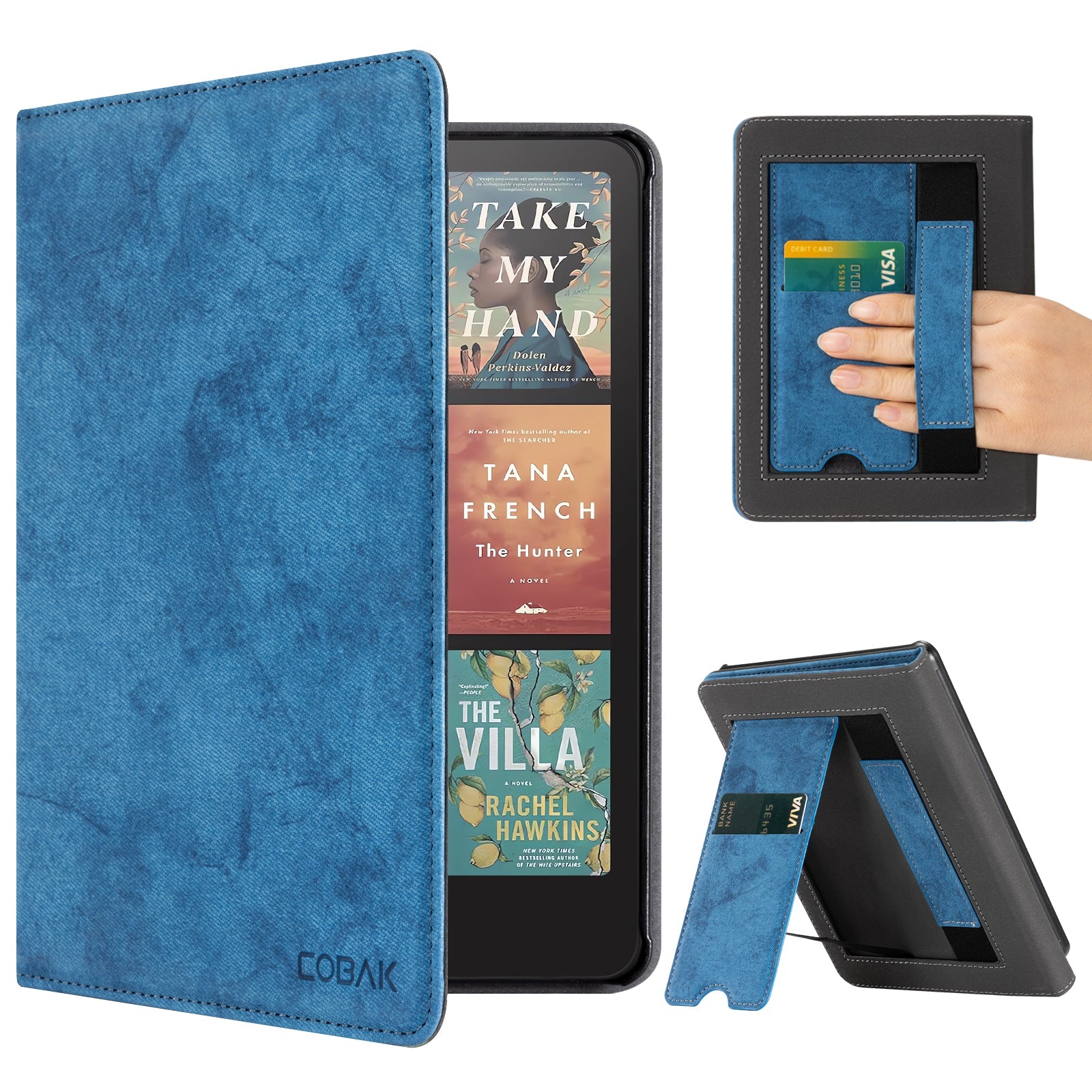 Kindle Paperwhite 12th Gen (2024 7 inch) stand Case#Color_Cowhide Blue