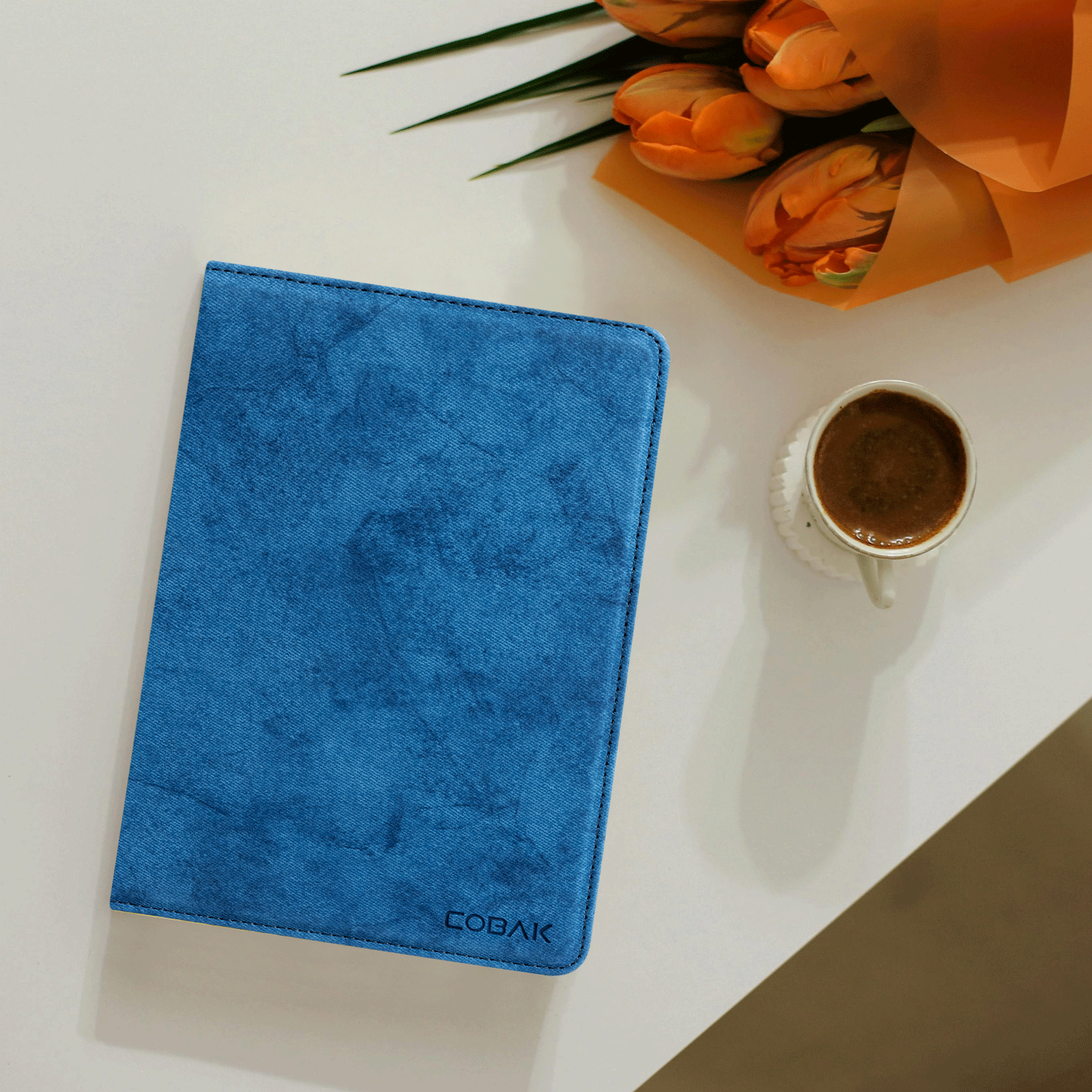 Kindle Paperwhite 12th Gen (2024 7 inch) stand Case#Color_Cowhide Blue