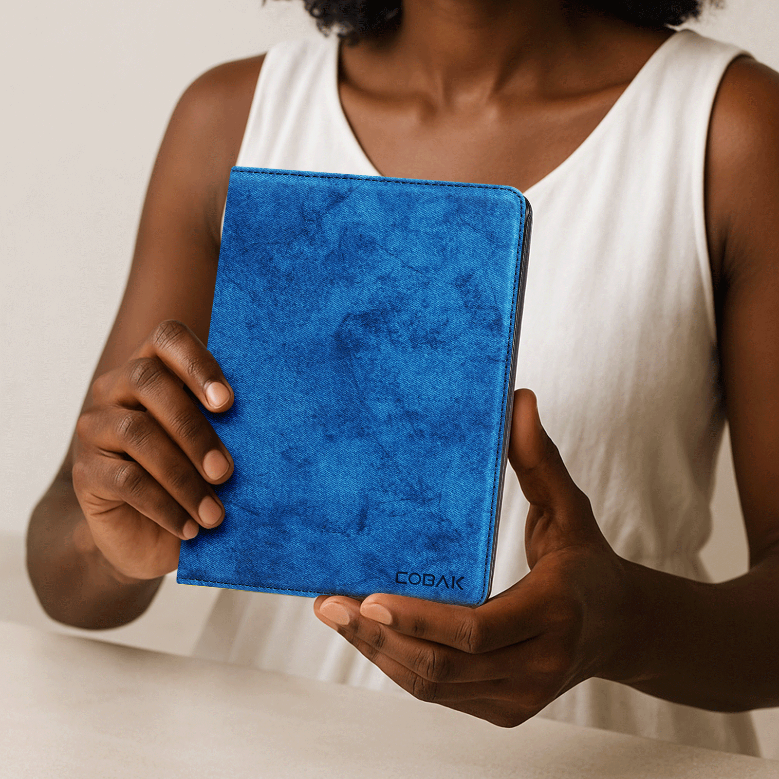 Kindle Paperwhite 12th Gen (2024 7 inch) stand Case#Color_Cowhide Blue