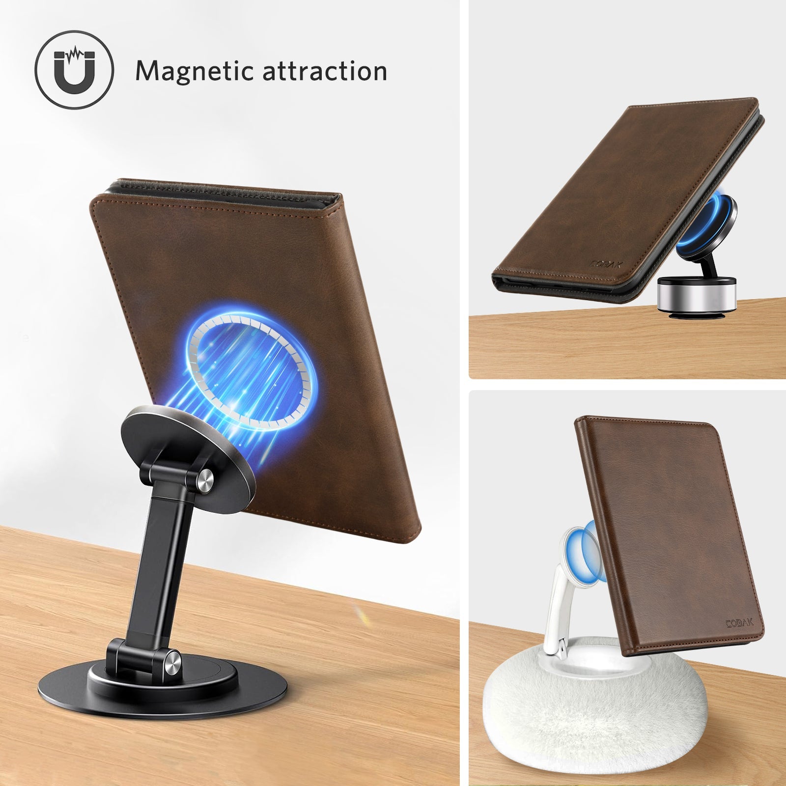 Kindle Paperwhite 12th Gen (2024 7 inch) stand Case#Color_Cowhide Brown