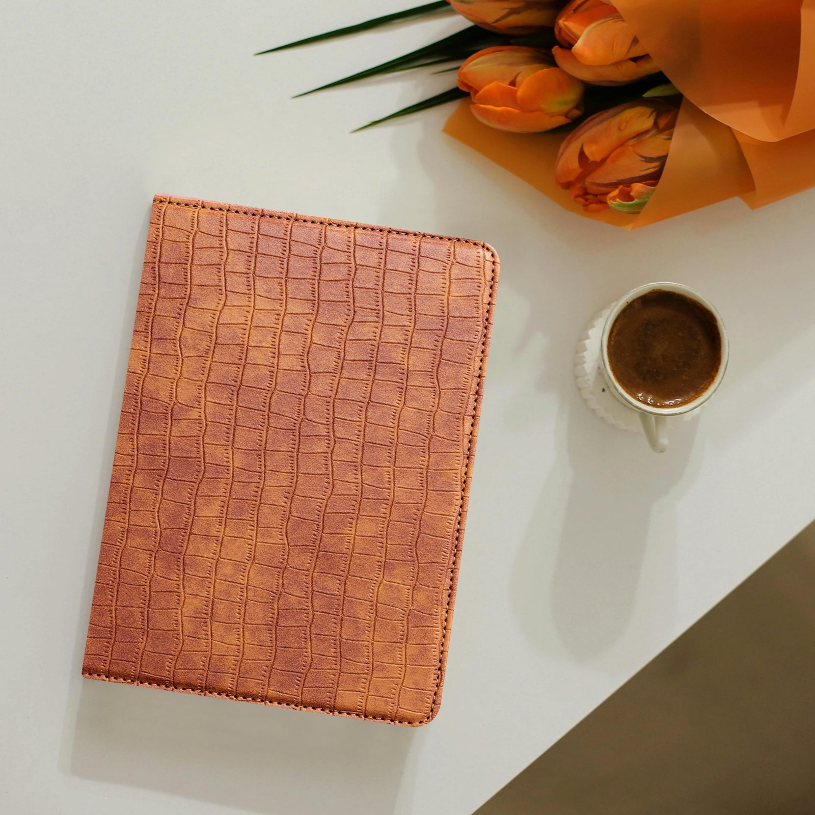 Kindle Paperwhite 12th Gen (2024 7 inch) stand Case#Color_Croco Brown