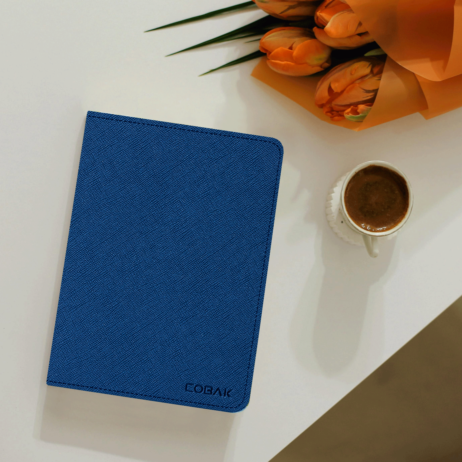 Kindle Paperwhite 12th Gen (2024 7 inch) stand Case#Color_Cross Texture Dark Blue