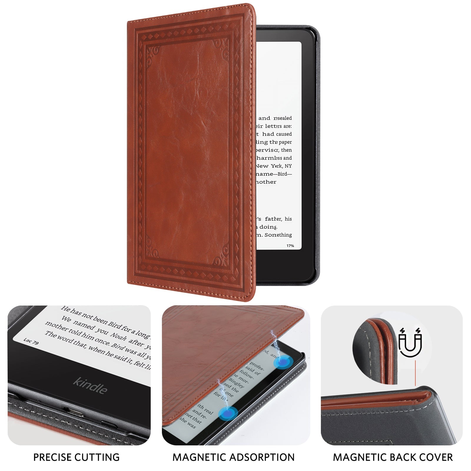 Kindle Paperwhite 12th Gen (2024 7 inch) stand Case#Color_Dark Brown