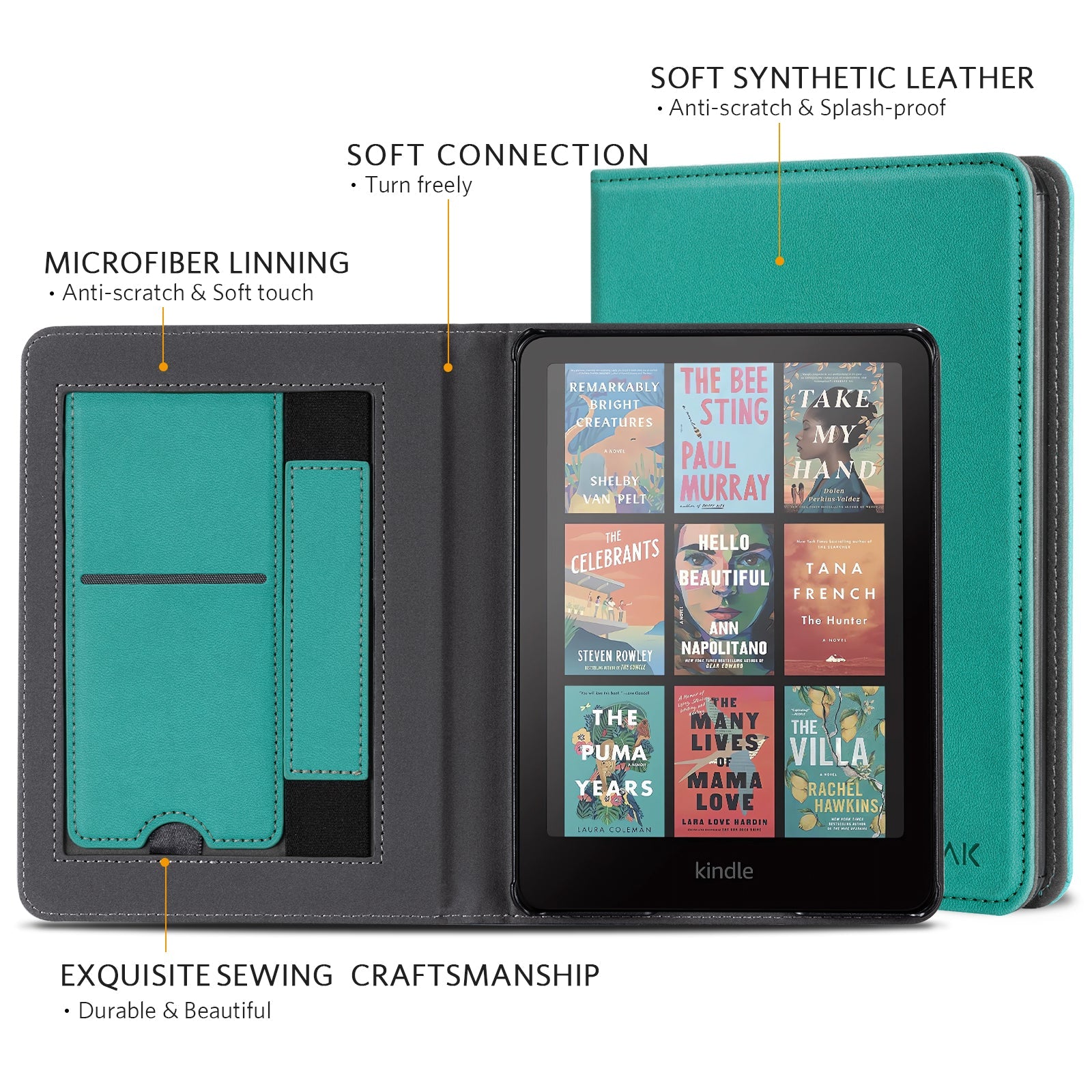 Kindle Paperwhite 12th Gen (2024 7 inch) stand Case#Color_Dark Green