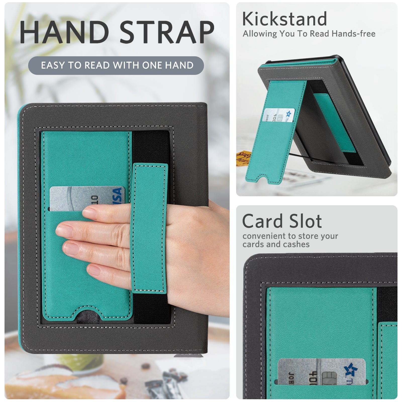 Kindle Paperwhite 12th Gen (2024 7 inch) stand Case#Color_Dark Green