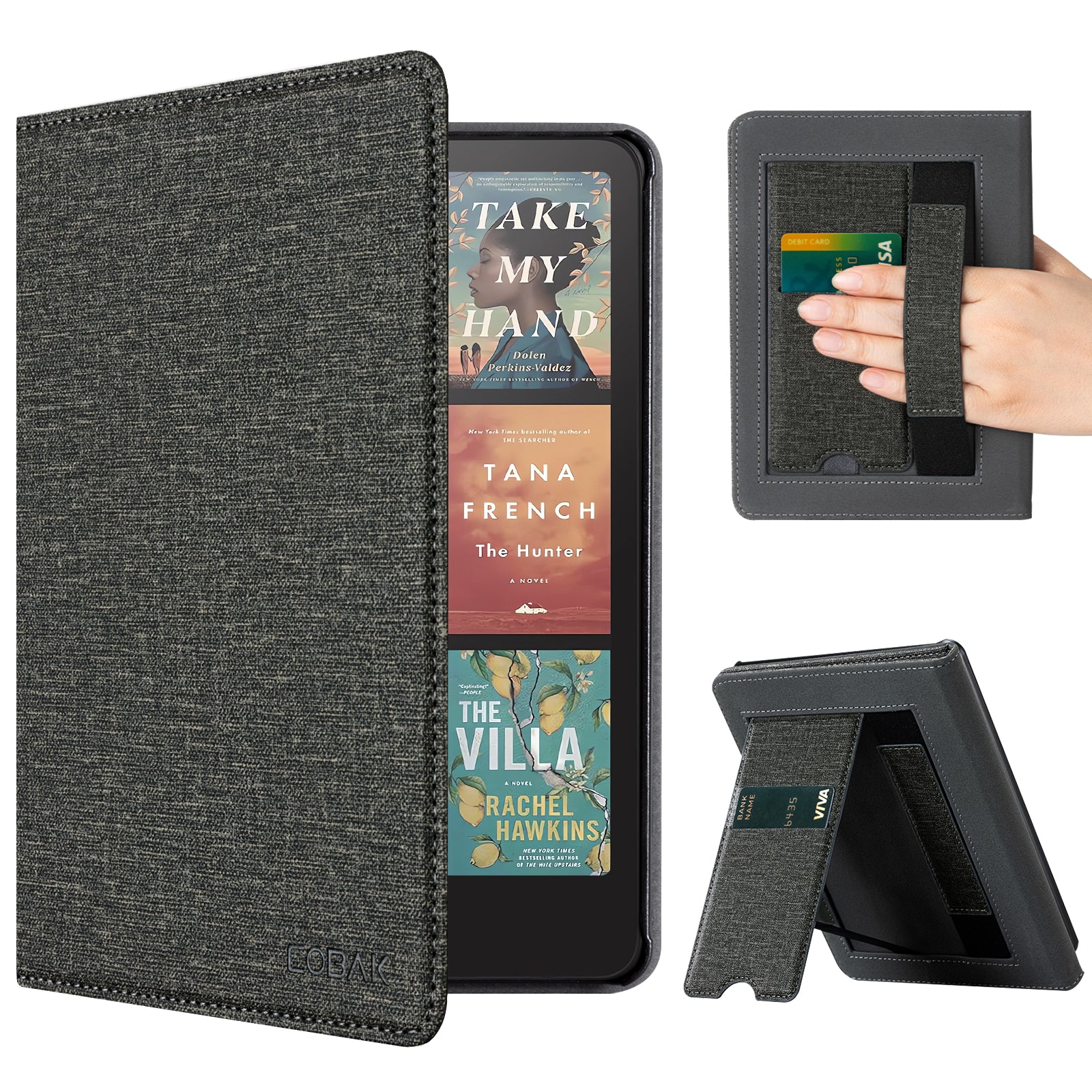 Kindle Paperwhite 12th Gen (2024 7 inch) stand Case#Color_Fabric Gray