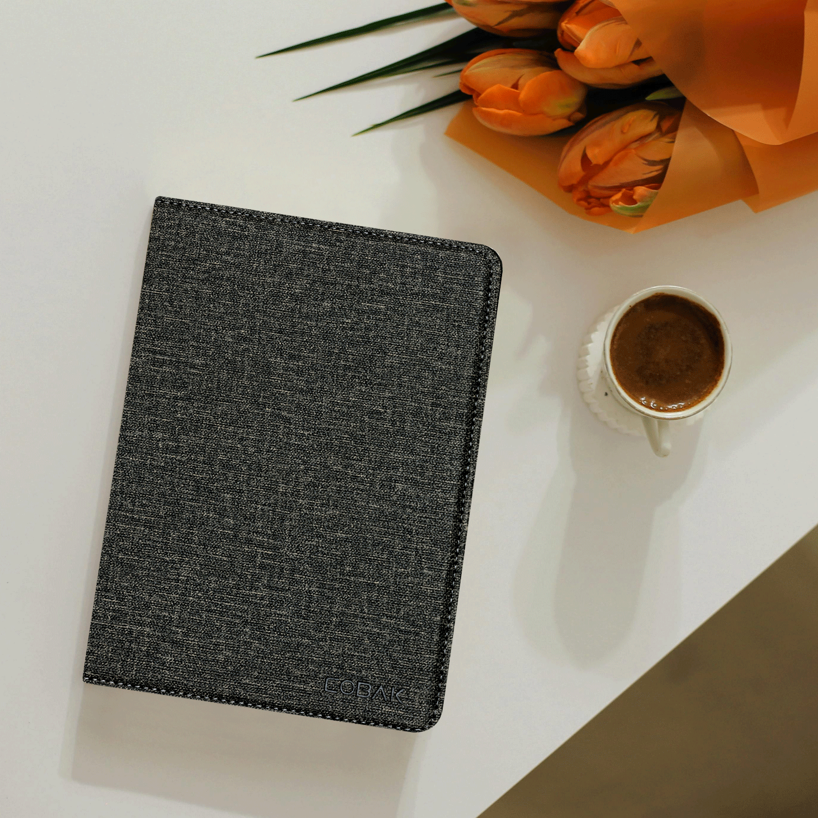 Kindle Paperwhite 12th Gen (2024 7 inch) stand Case#Color_Fabric Gray
