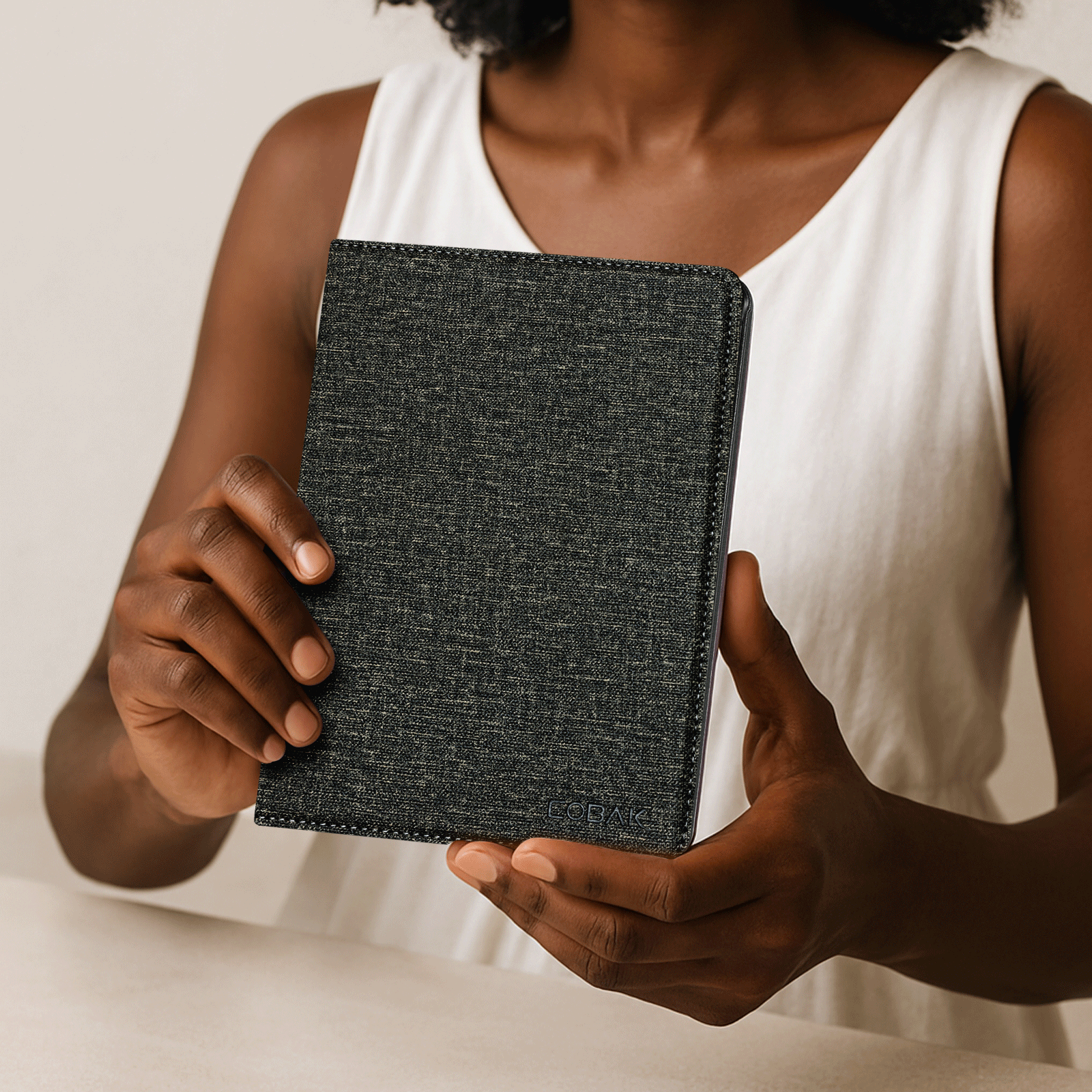 Kindle Paperwhite 12th Gen (2024 7 inch) stand Case#Color_Fabric Gray