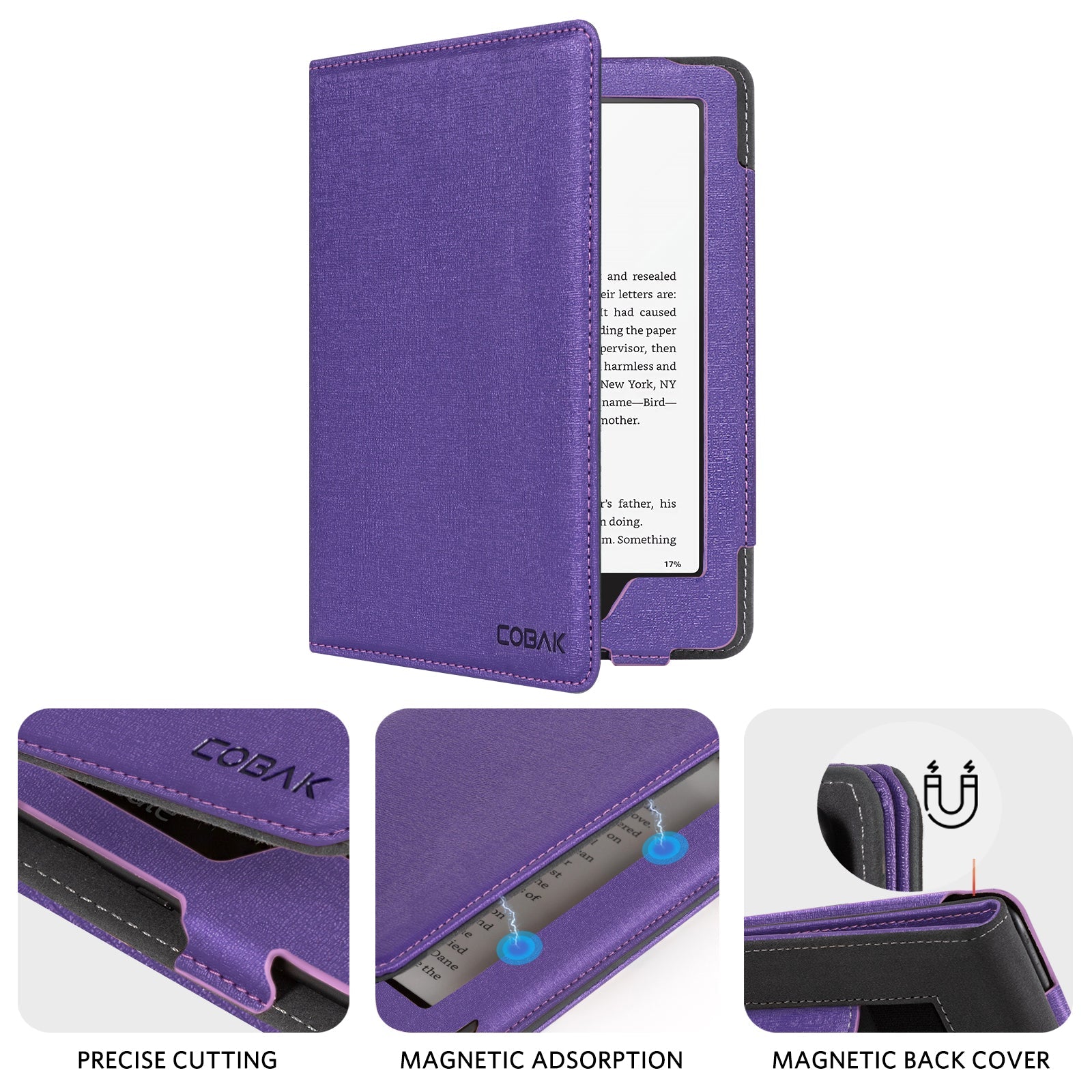 Kindle Paperwhite 12th Gen (2024 7 inch) stand Case#Color_Fabric Purple