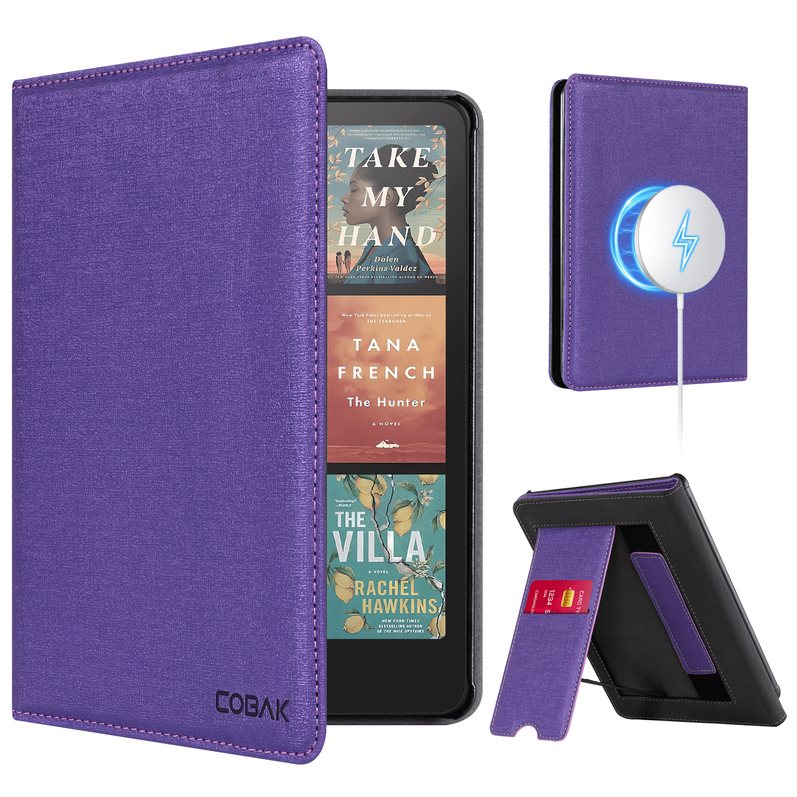 Kindle Paperwhite 12th Gen (2024 7 inch) stand Case#Color_Fabric Purple