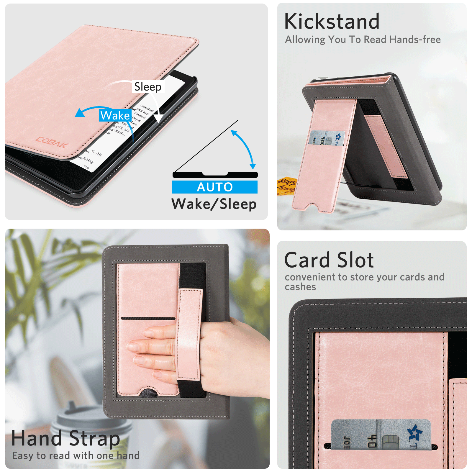 Kindle Paperwhite 12th Gen (2024 7 inch) stand Case#Color_Pink