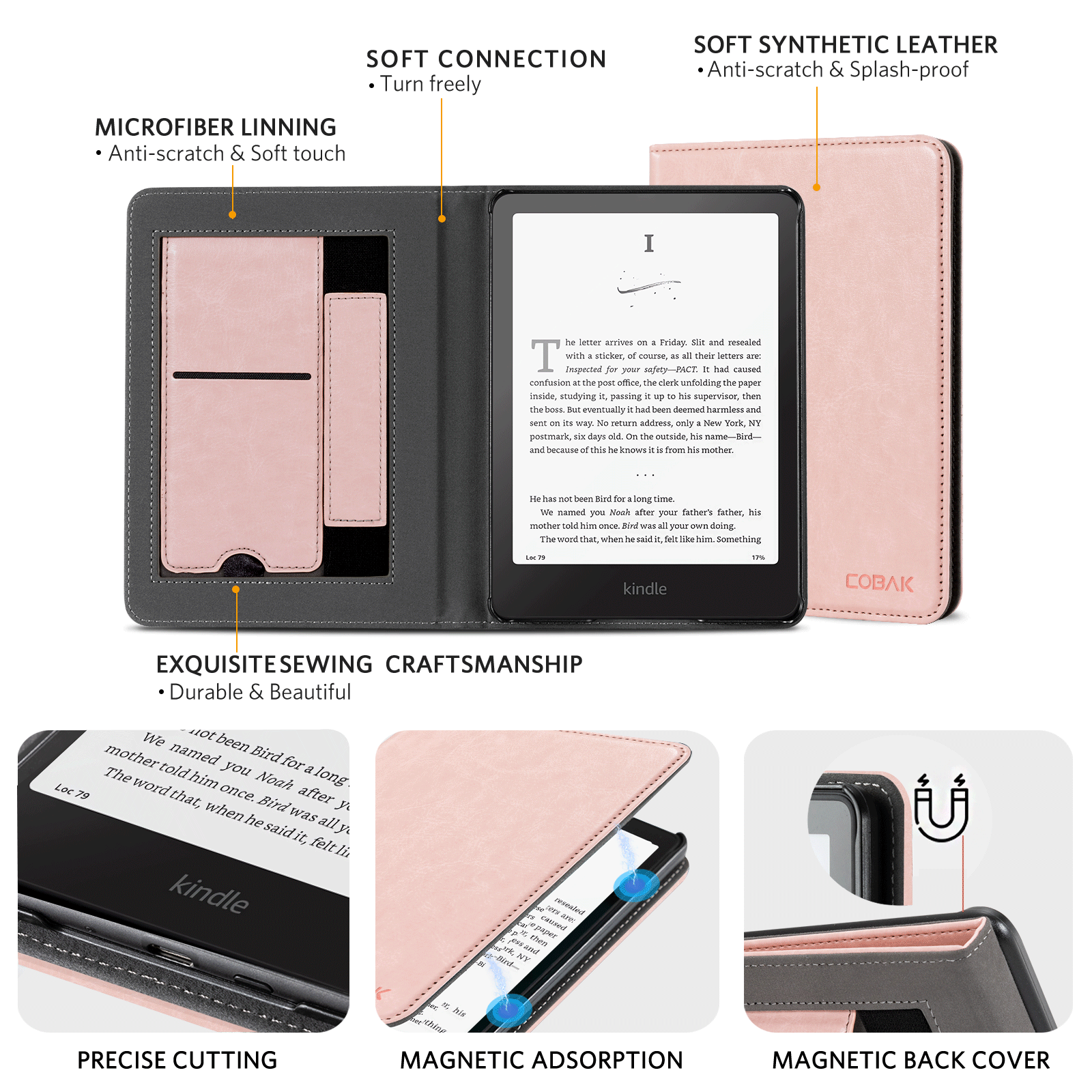 Kindle Paperwhite 12th Gen (2024 7 inch) stand Case#Color_Pink