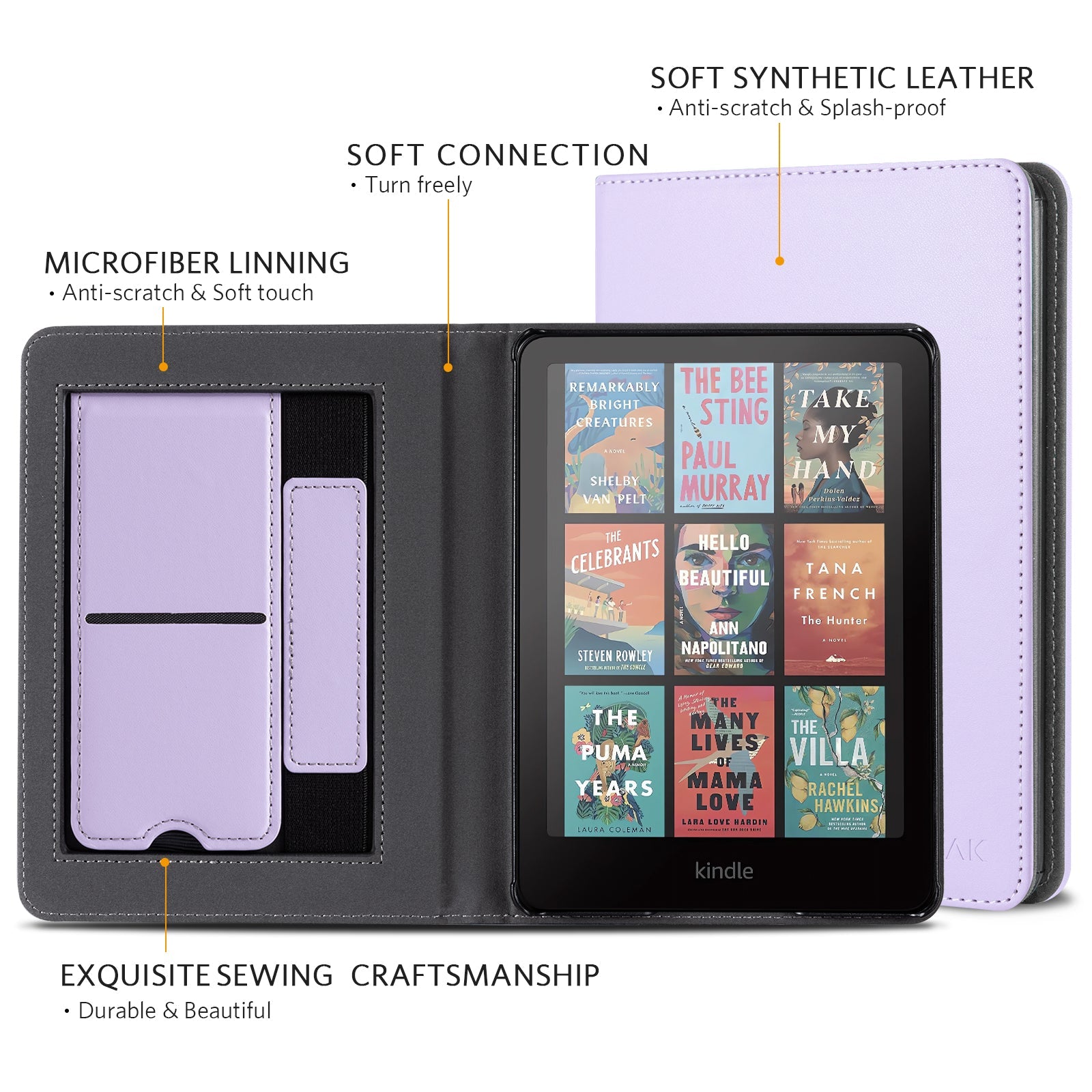 Kindle Paperwhite 12th Gen (2024 7 inch) stand Case#Color_Purple