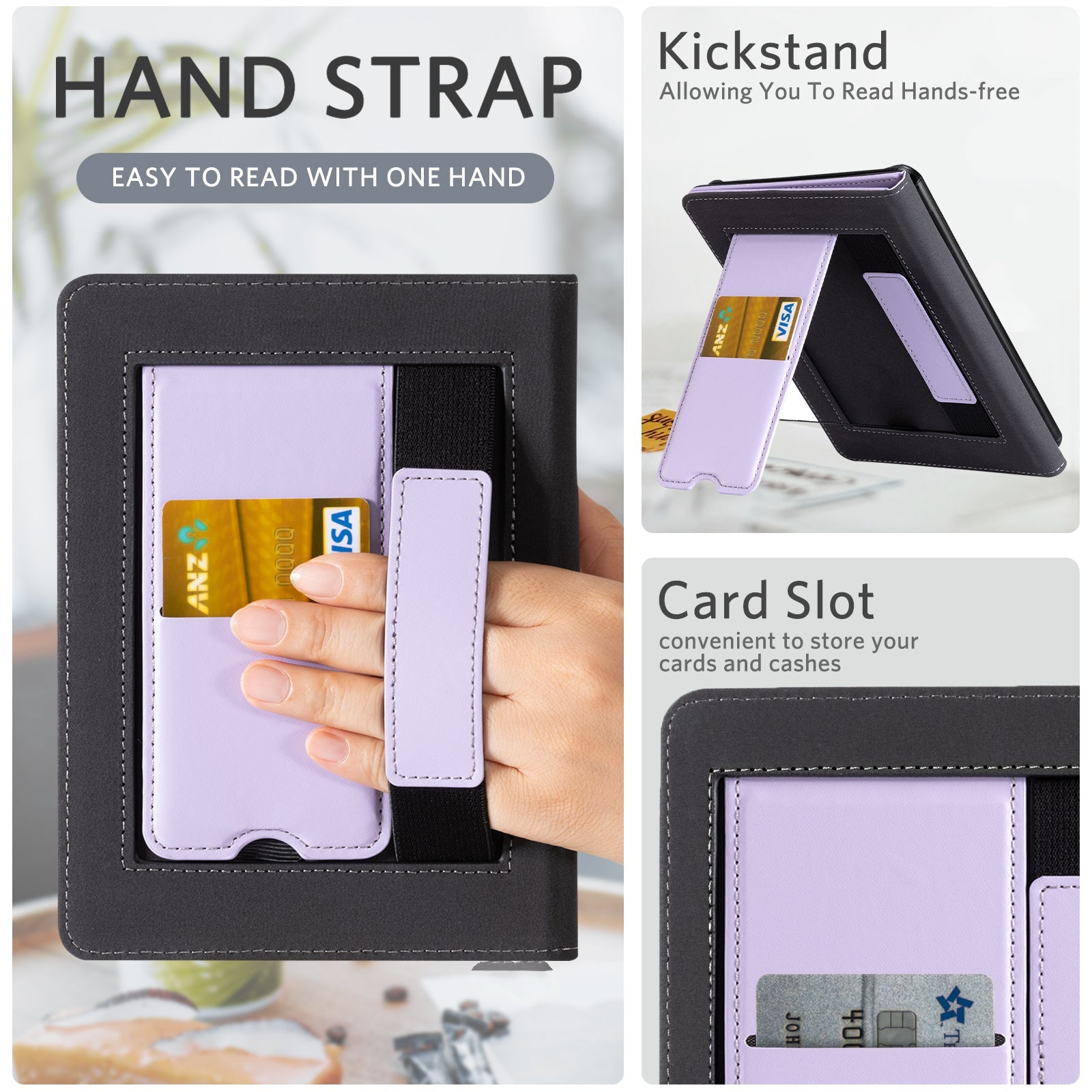 Kindle Paperwhite 12th Gen (2024 7 inch) stand Case#Color_Purple