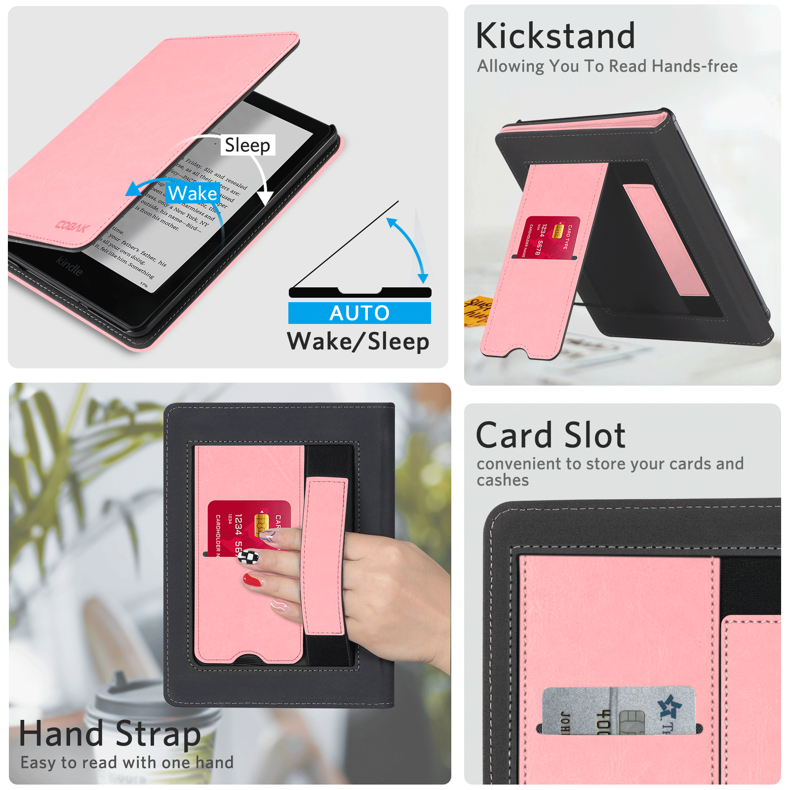 Kindle Paperwhite 12th Gen (2024 7 inch) stand Case#Color_R64 Pink