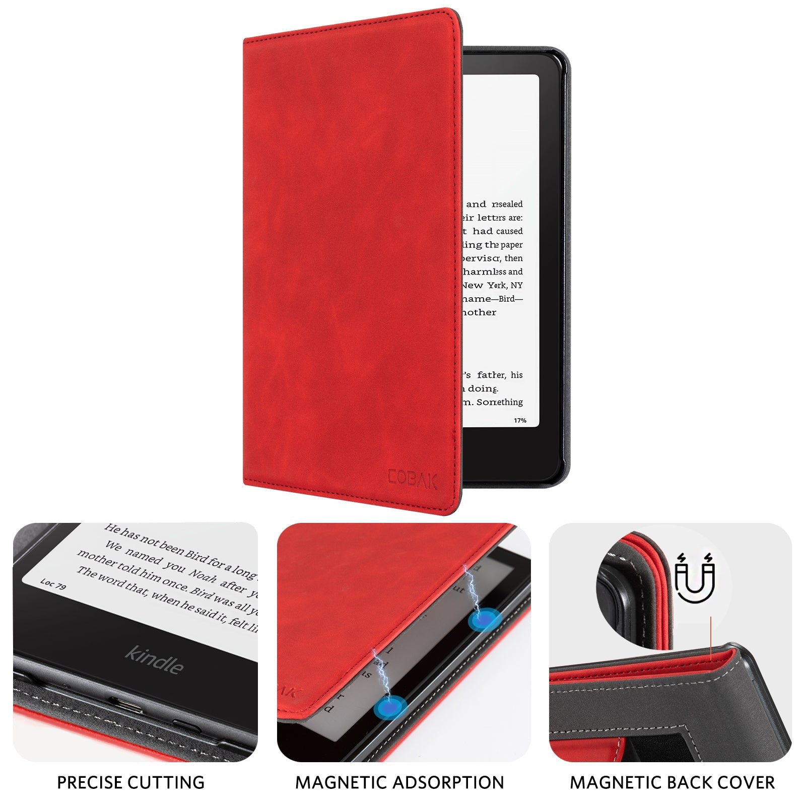Kindle Paperwhite 12th Gen (2024 7 inch) stand Case#Color_Red