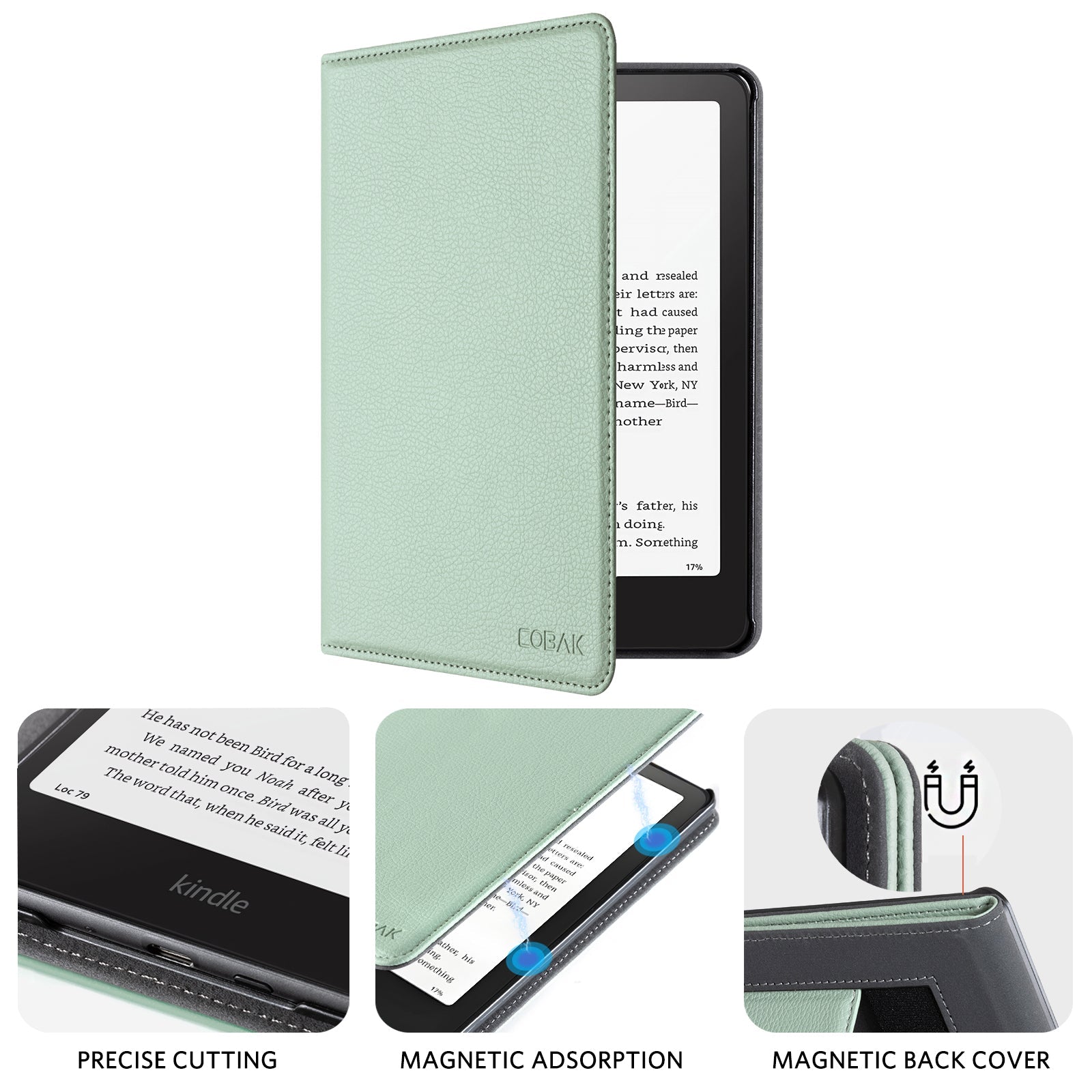 Kindle Paperwhite 12th Gen (2024 7 inch) stand Case#Color_Sage Green