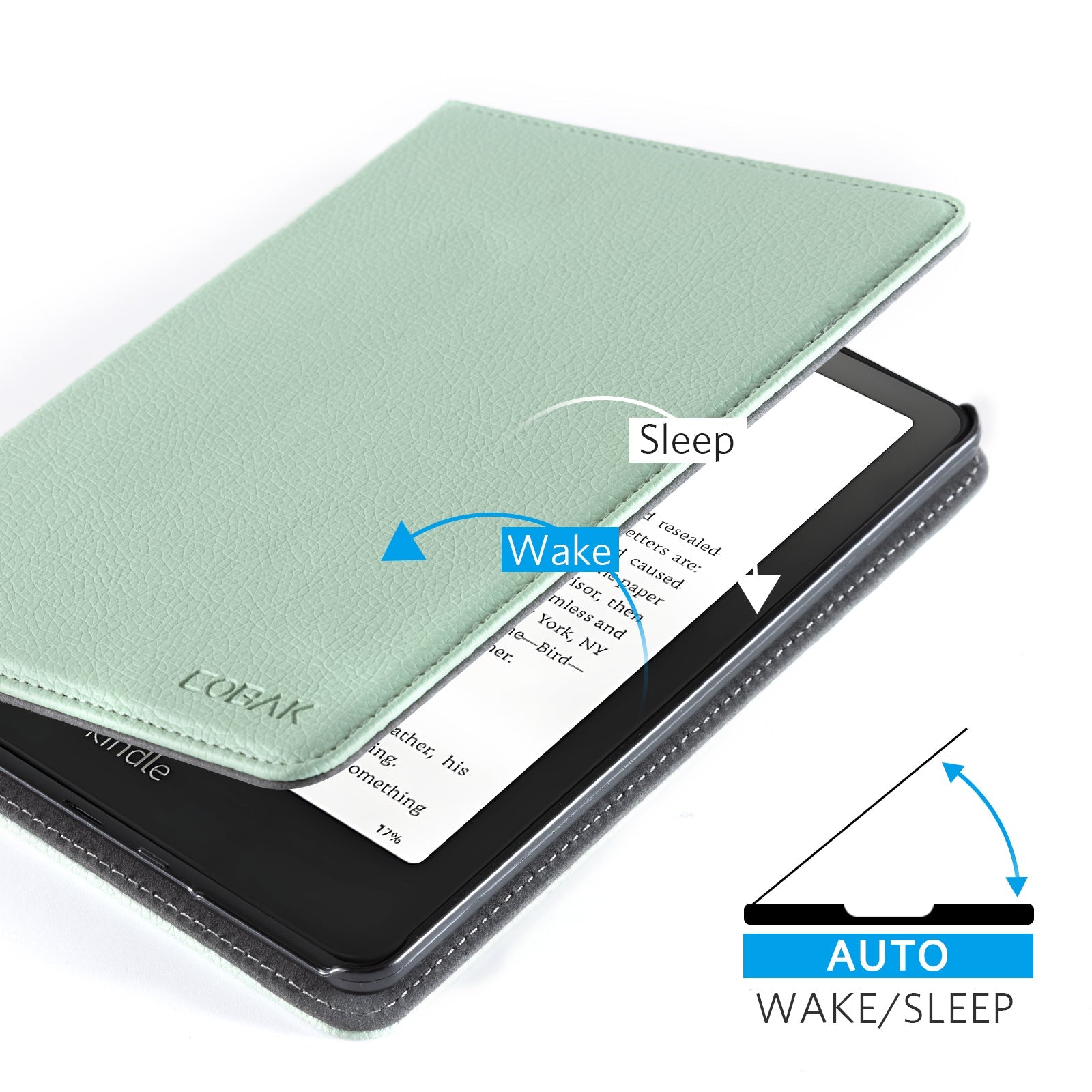 Kindle Paperwhite 12th Gen (2024 7 inch) stand Case#Color_Sage Green