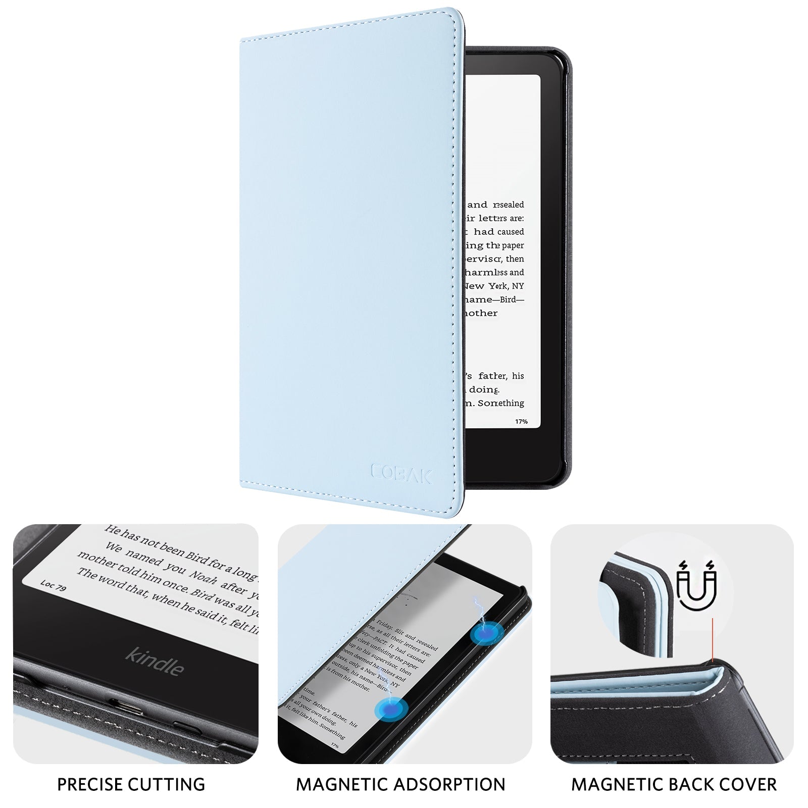Kindle Paperwhite 12th Gen (2024 7 inch) stand Case#Color_Sky Blue