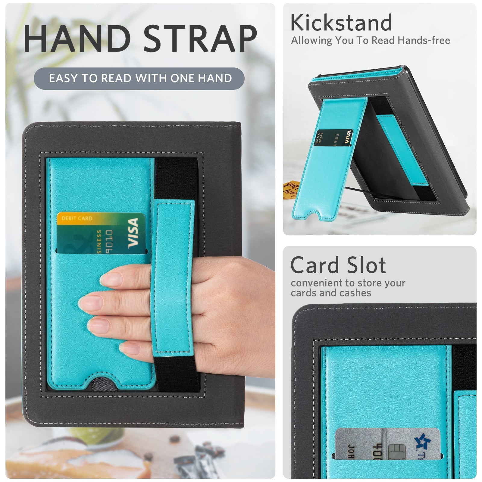 Kindle Paperwhite 12th Gen (2024 7 inch) stand Case#Color_Turquoise Blue