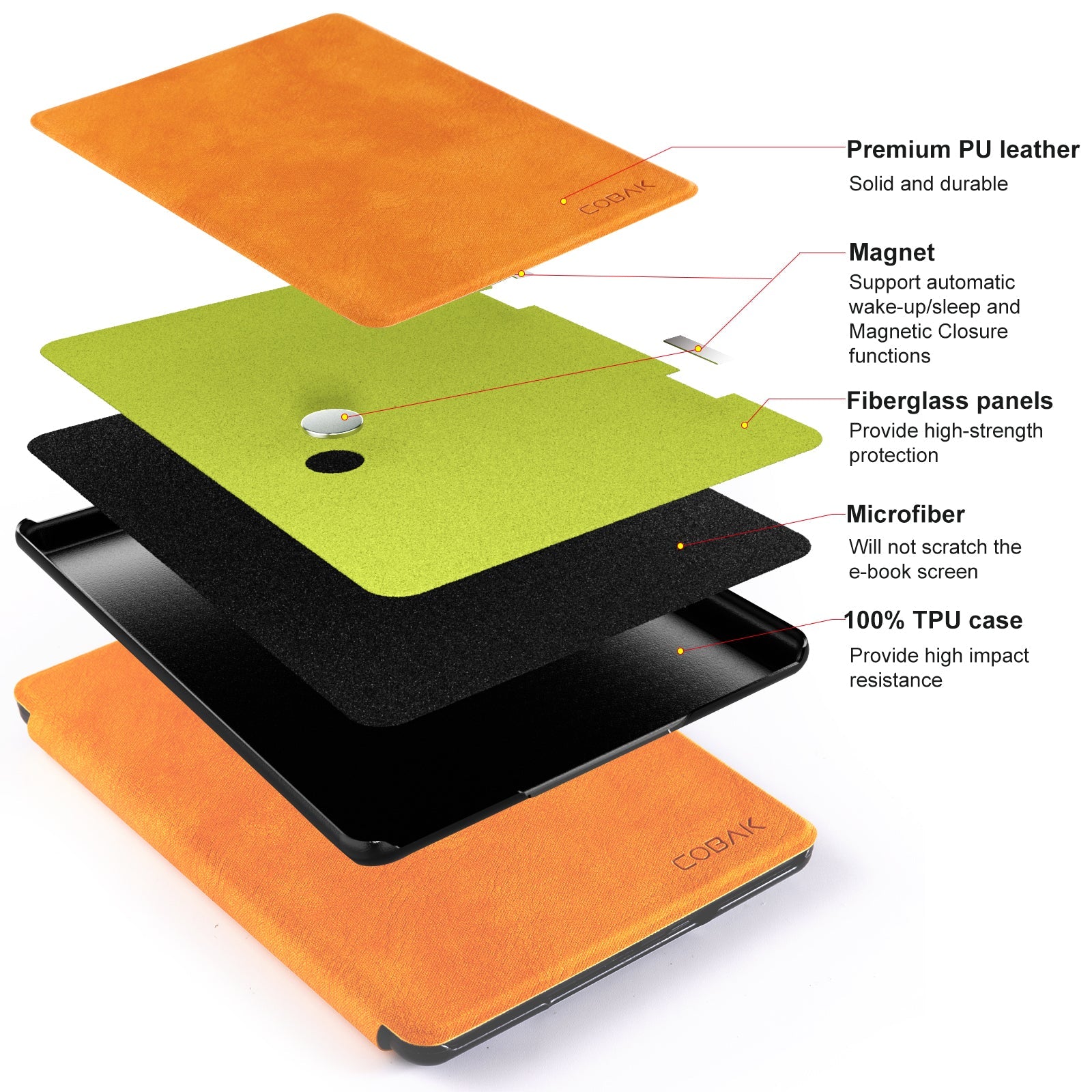 Kindle Paperwhite 12th Gen 7 inch Case#Color_Orange