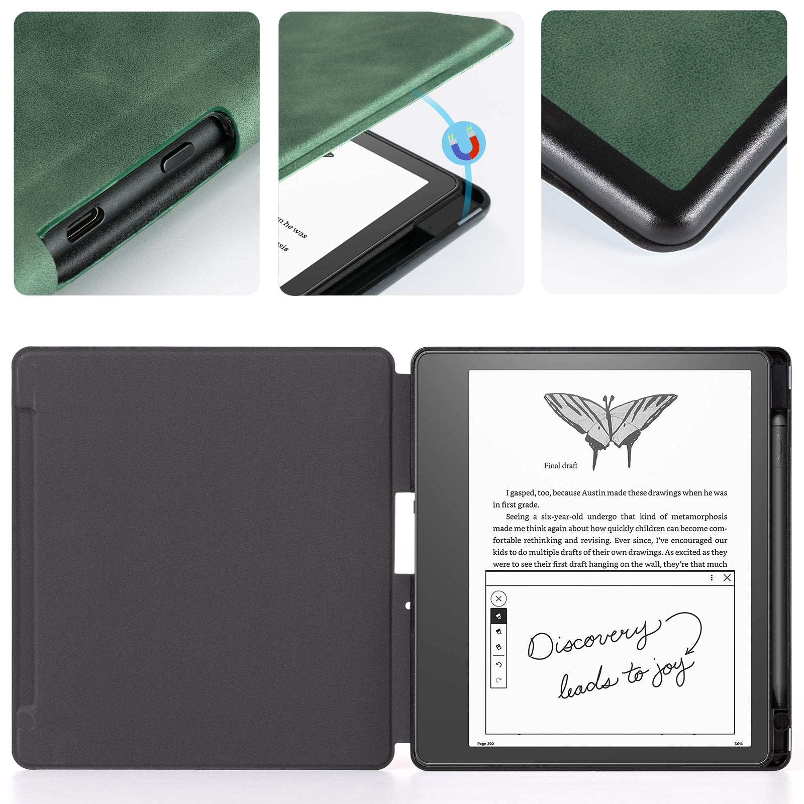 Kindle Scribe (2022/2024 10.2 INCH) Basic Case#Color_Emerald Green