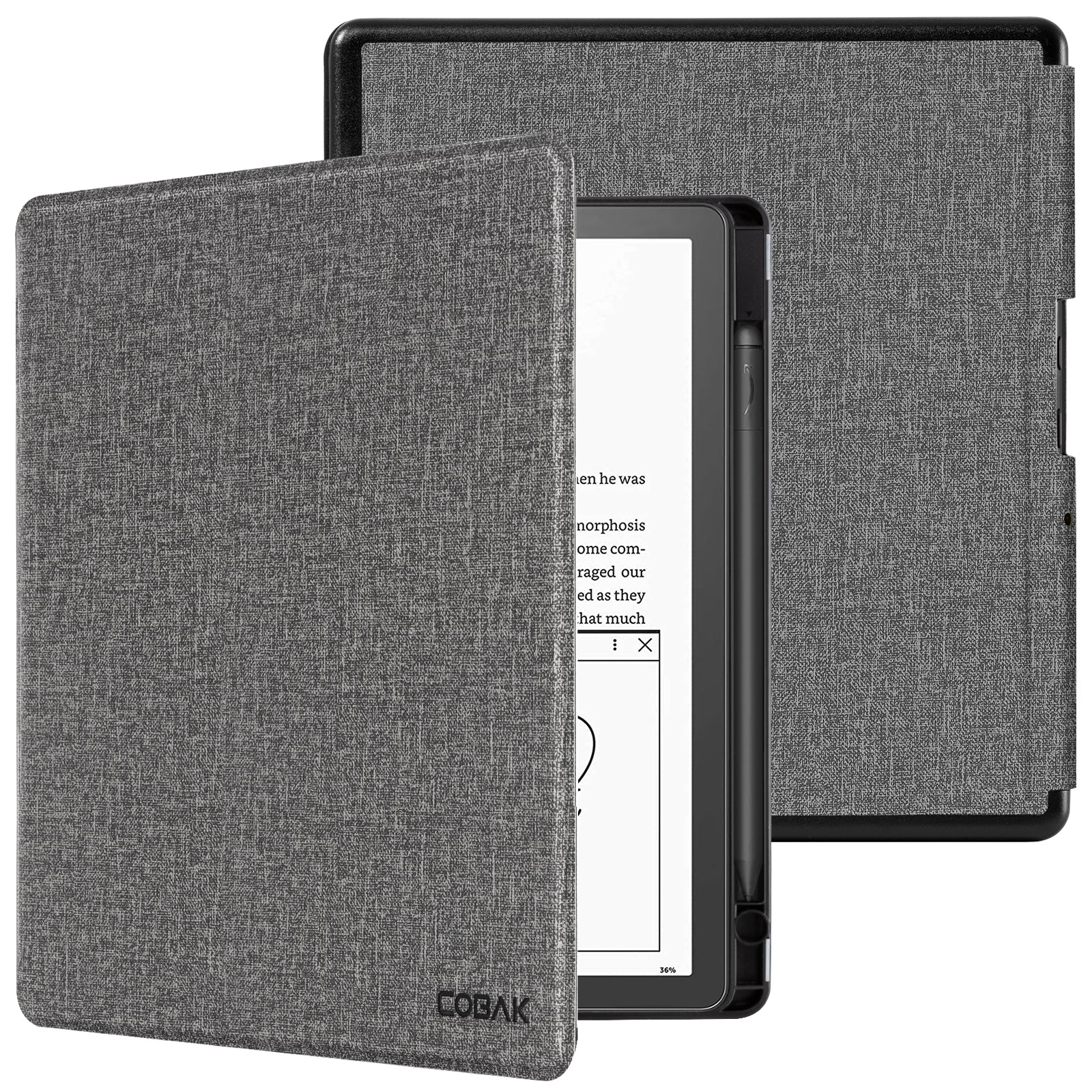 Kindle Scribe (2022/2024 10.2 INCH) Basic Case#Color_Fabric Gray