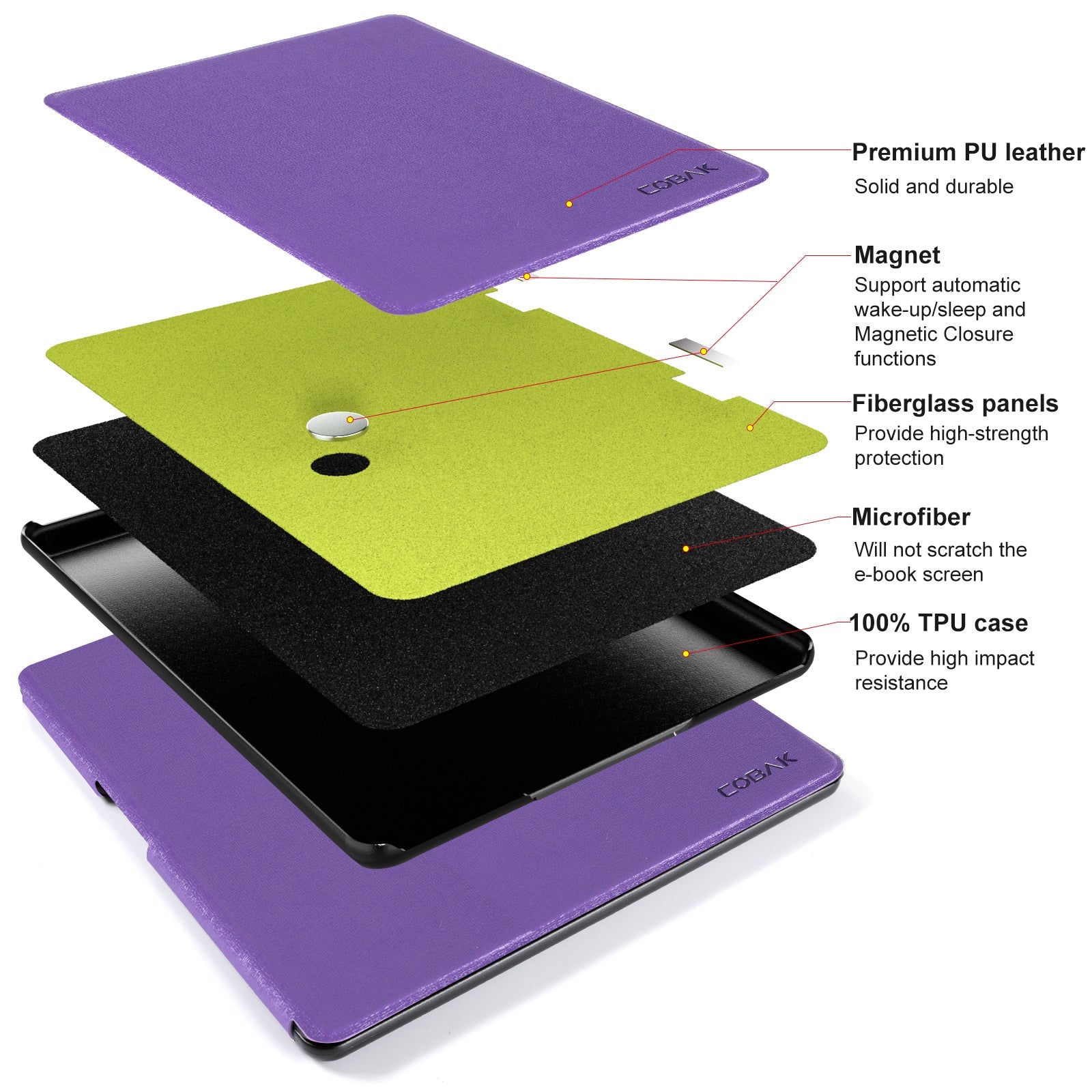 Kindle Scribe (2022/2024 10.2 INCH) Basic Case#Color_Fabric Purple