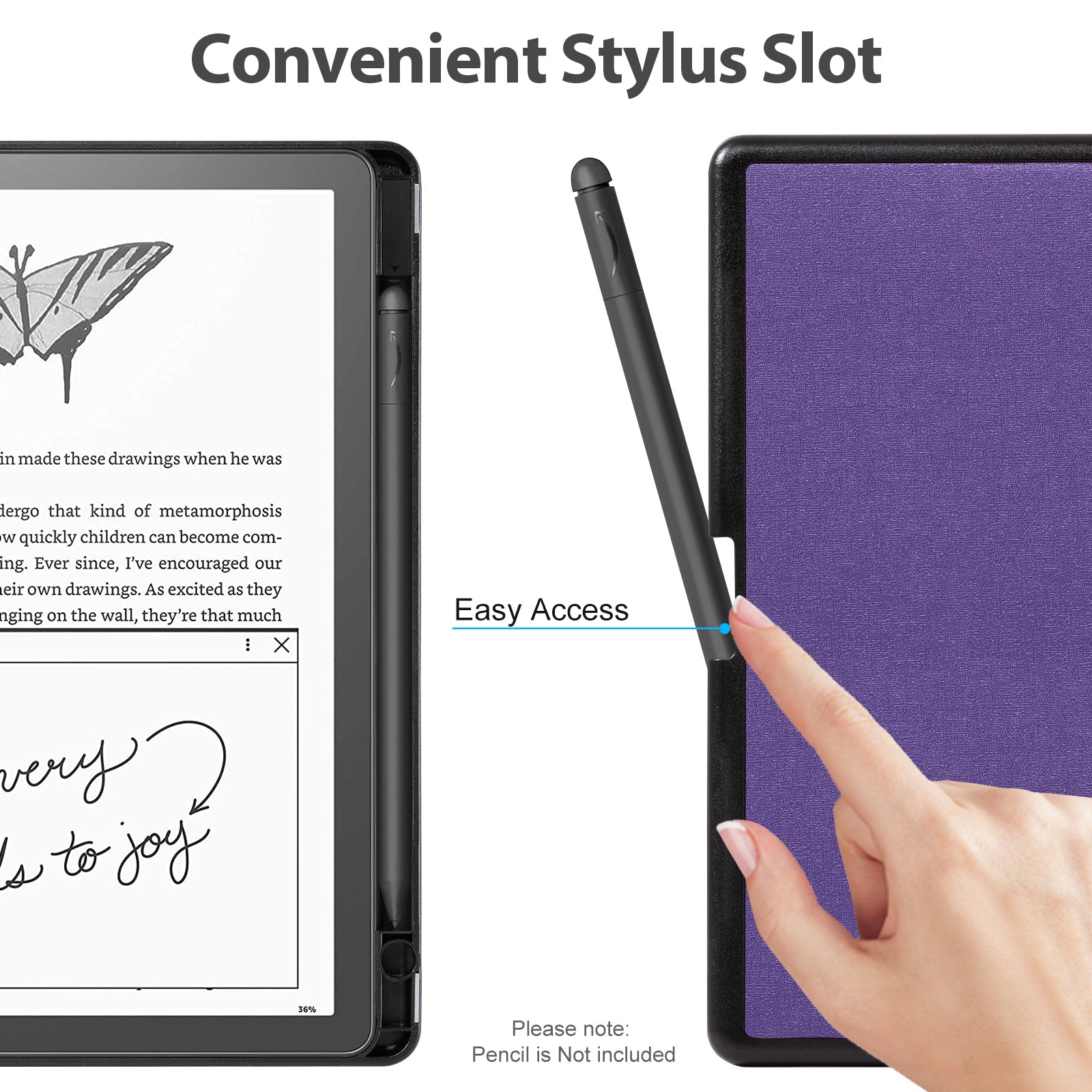 Kindle Scribe (2022/2024 10.2 INCH) Basic Case#Color_Fabric Purple