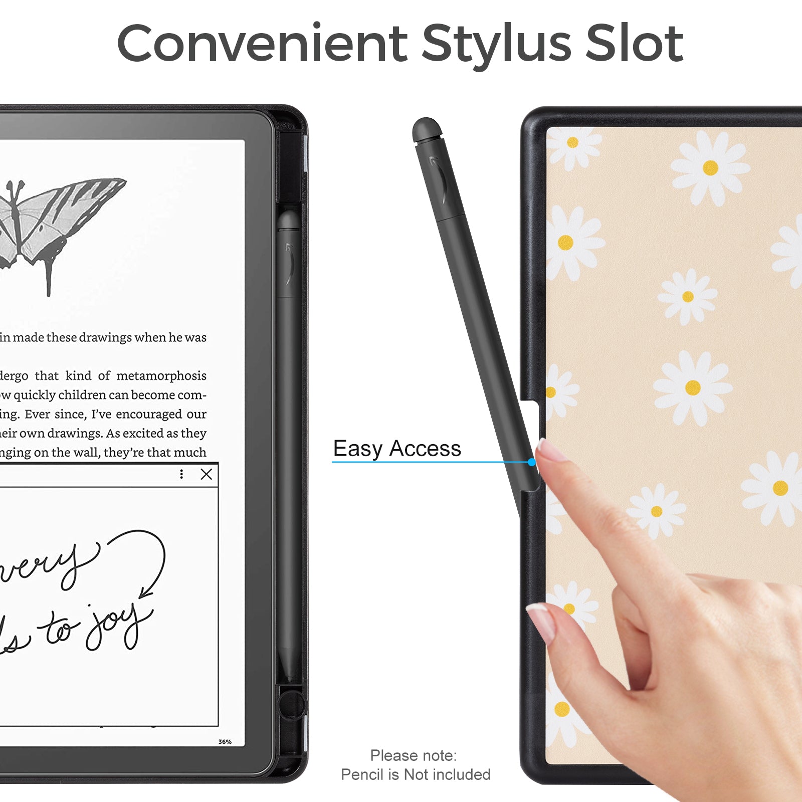 Kindle Scribe (2022/2024 10.2 INCH) Basic Case#Color_Little Daisy