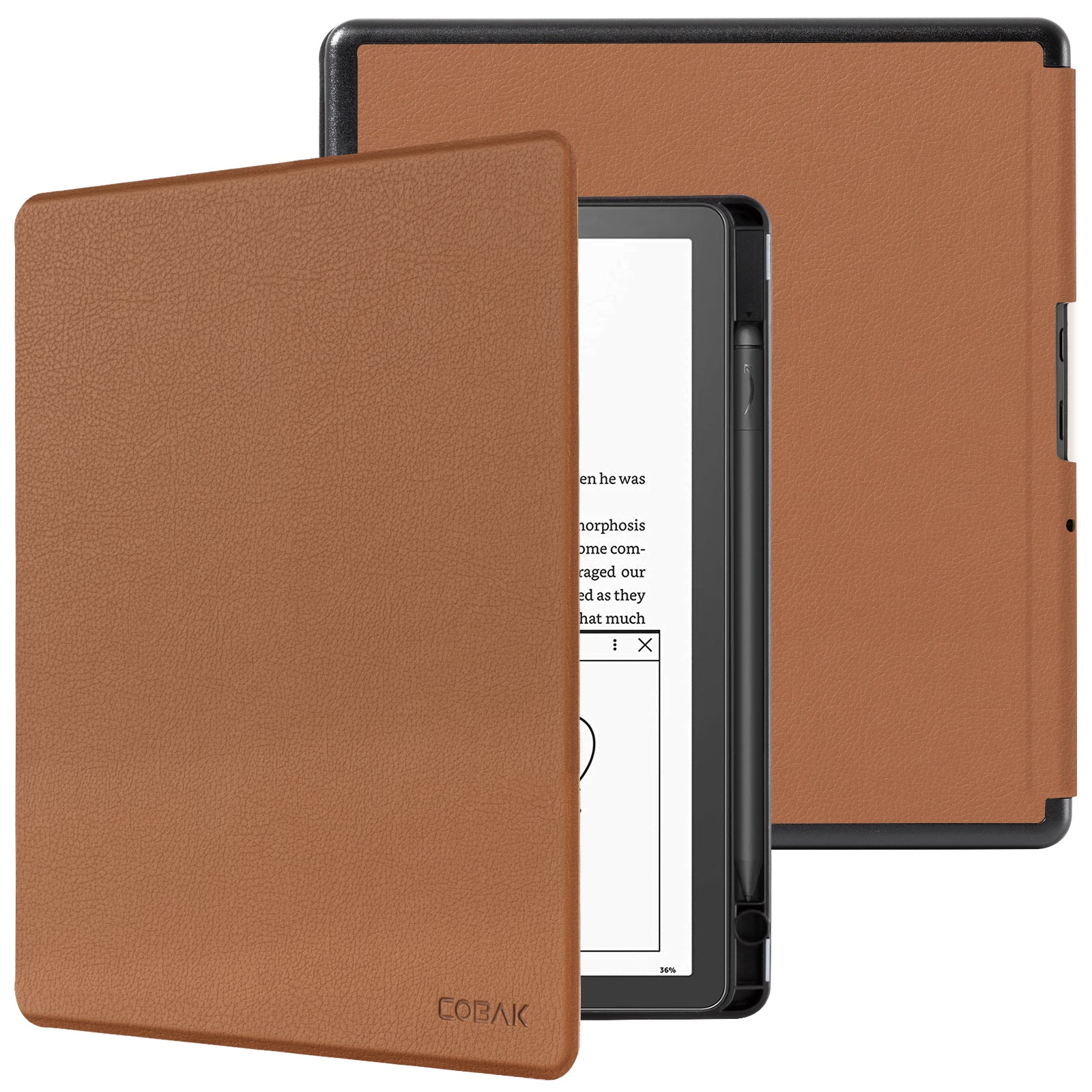 Kindle Scribe (2022/2024 10.2 INCH) Basic Case#Color_Lychee Brown