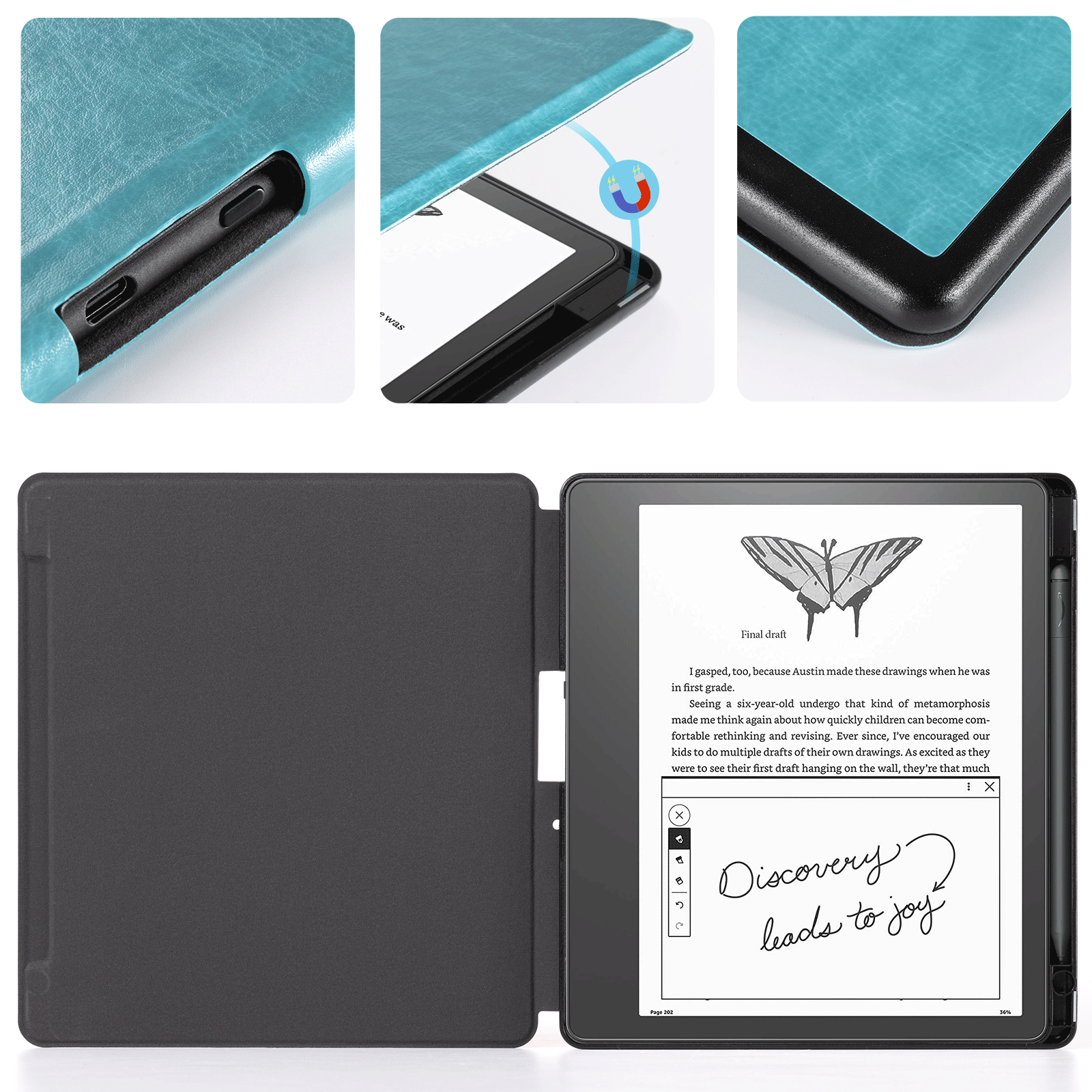 Kindle Scribe (2022/2024 10.2 INCH) Basic Case#Color_Mint Green