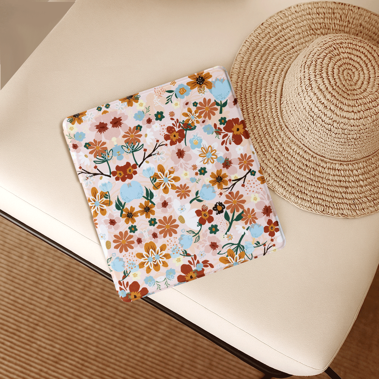 Kindle Scribe (2022/2024 10.2 INCH) Basic Case#Color_Orange Floral