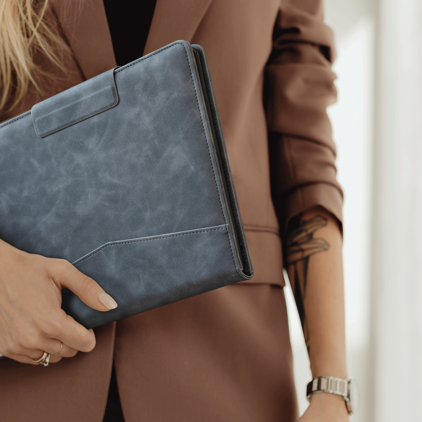 Kindle Scribe (2022/2024 10.2 Inch) Folio Case#Color_Blue Gray