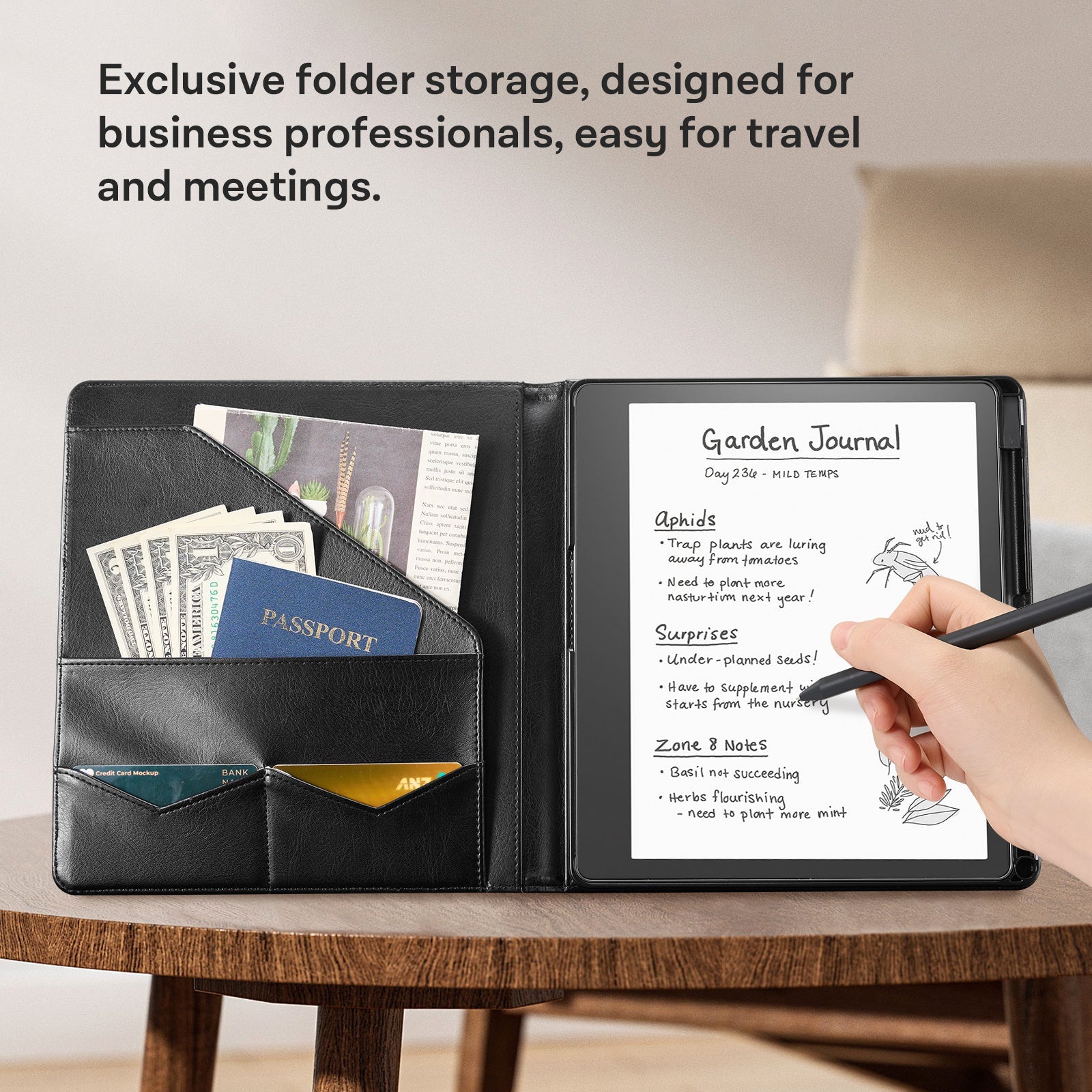 Kindle Scribe (2022/2024 10.2 Inch) Folio Case#Color_Cowhide Black