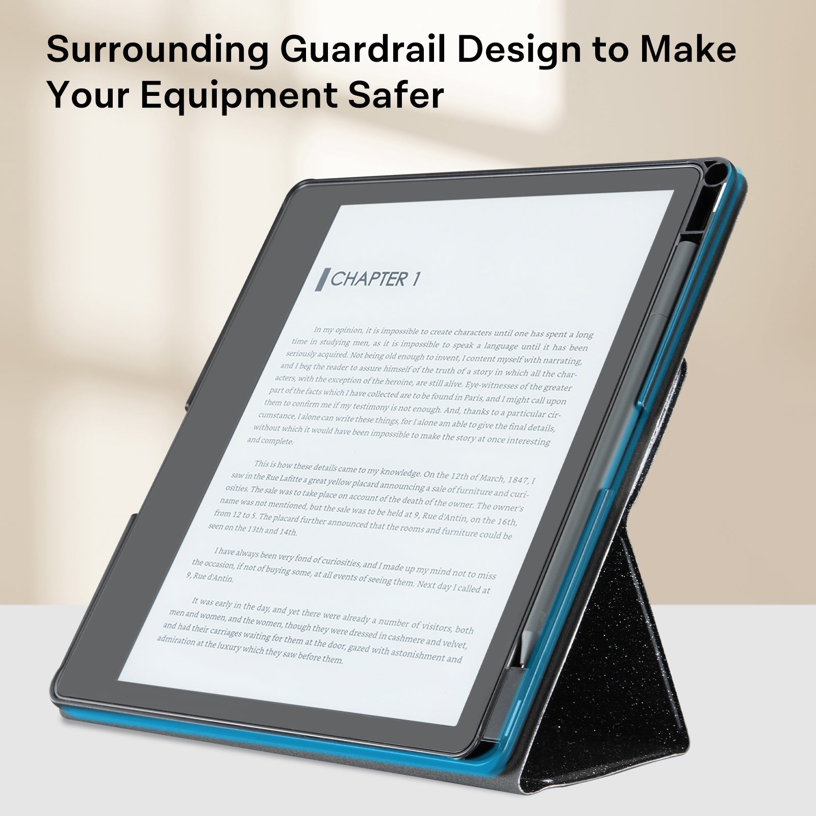 Senyu Black Glitter Kindle Scribe 10.2 Inch Folio Case