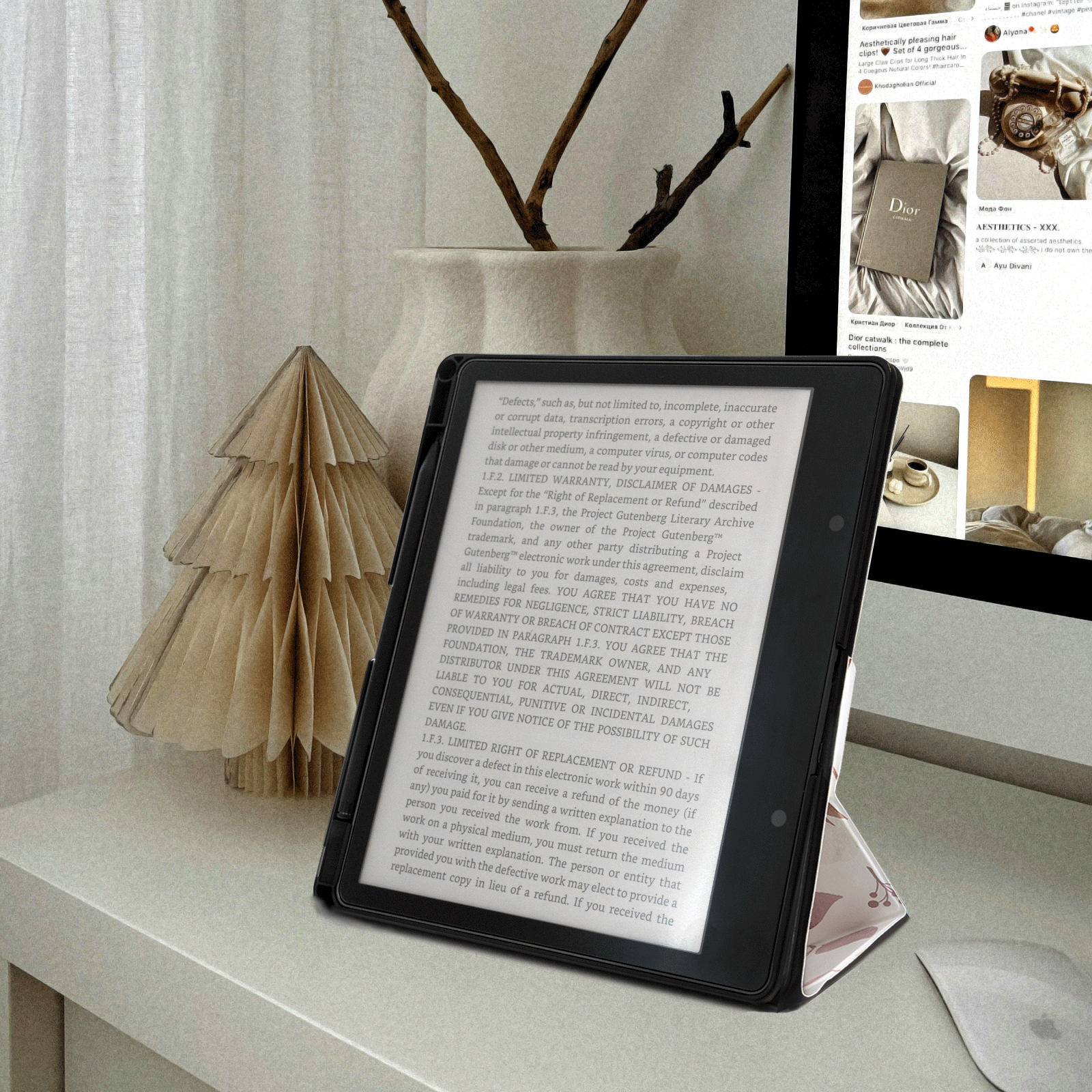 Eden Gardenia Kindle Scribe 10.2 Inch Folio Case