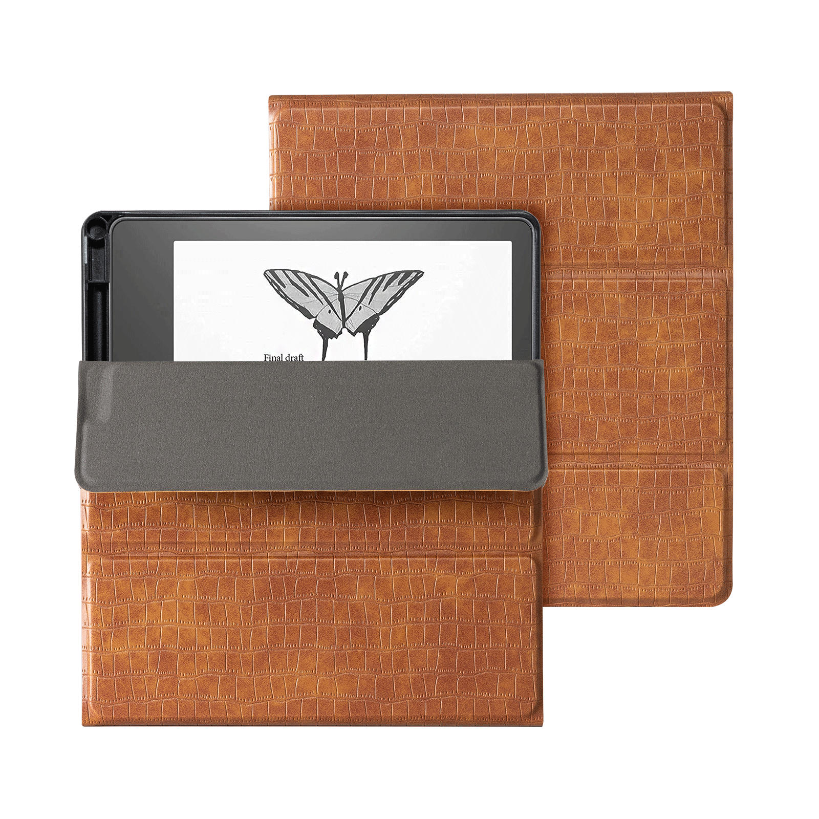 Kindle Scribe (2022/2024 10.2 Inch) tri-fold Stand#Color_Croco Brown