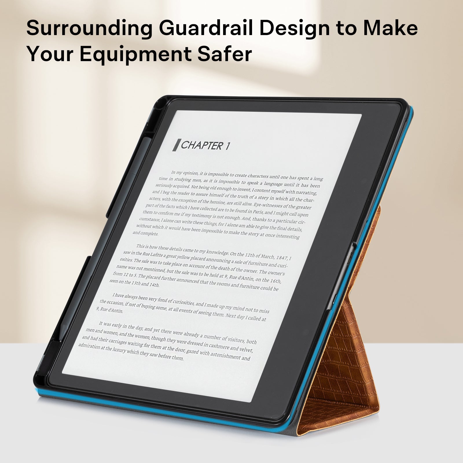 Kindle Scribe (2022/2024 10.2 Inch) tri-fold Stand#Color_Croco Brown