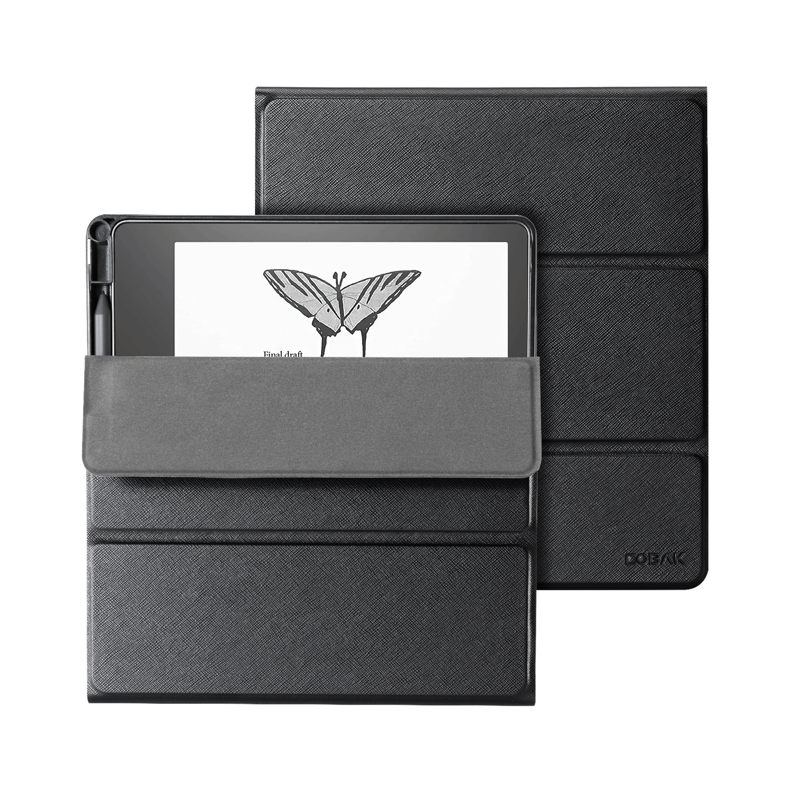 Kindle Scribe (2022/2024 10.2 Inch) tri-fold Stand#Color_Cross Texture Black