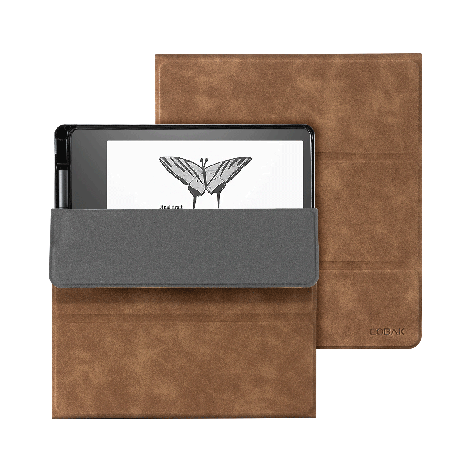Kindle Scribe (2022/2024 10.2 Inch) tri-fold Stand#Color_Dark Brown