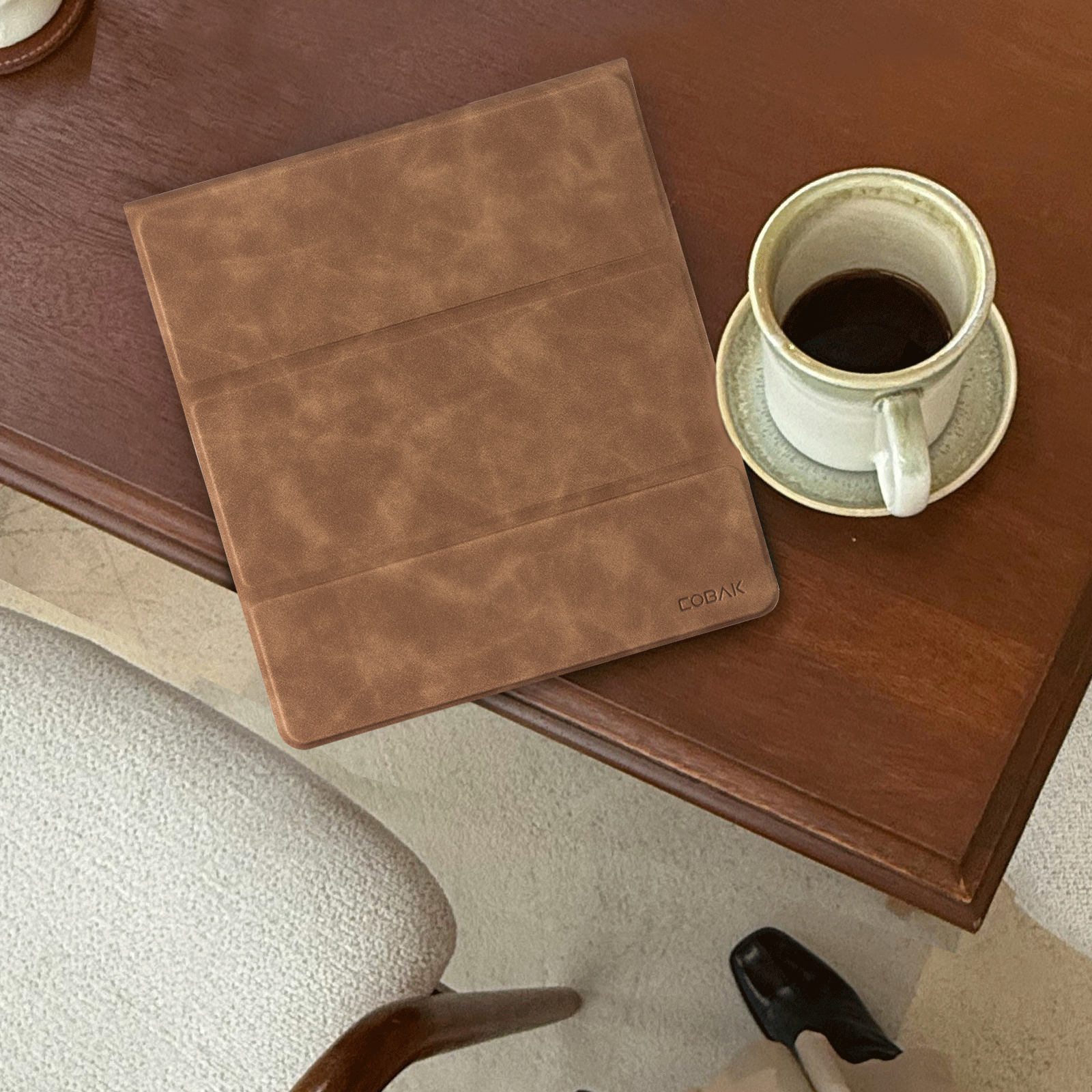 Kindle Scribe (2022/2024 10.2 Inch) tri-fold Stand#Color_Dark Brown