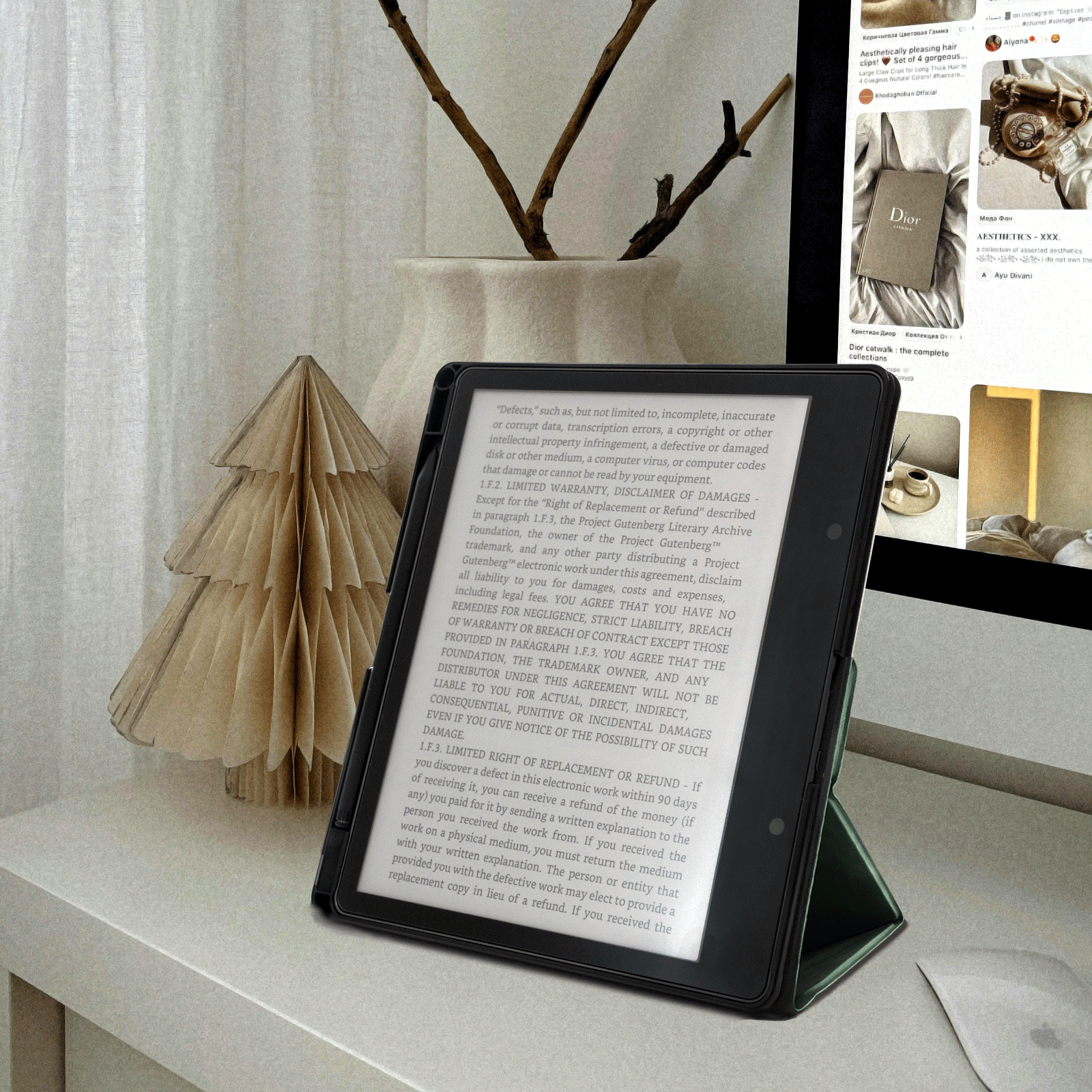Kindle Scribe (2022/2024 10.2 Inch) tri-fold Stand#Color_Emerald Green