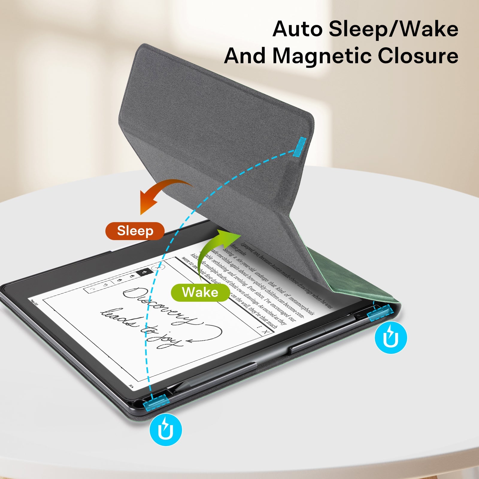 Kindle Scribe (2022/2024 10.2 Inch) tri-fold Stand#Color_Emerald Green