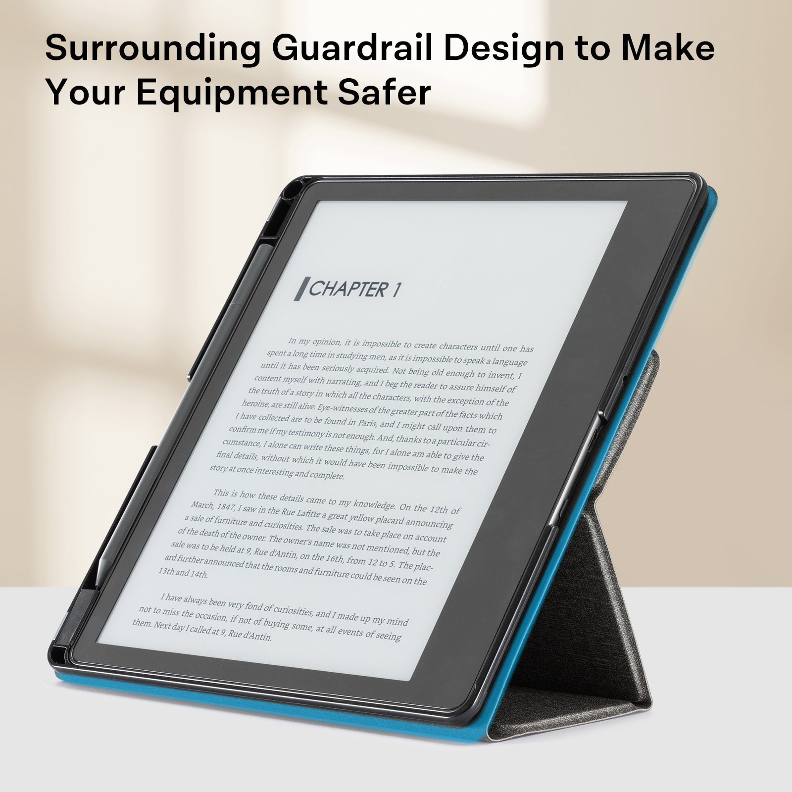 Kindle Scribe (2022/2024 10.2 Inch) tri-fold Stand#Color_Fabric Texture Gray