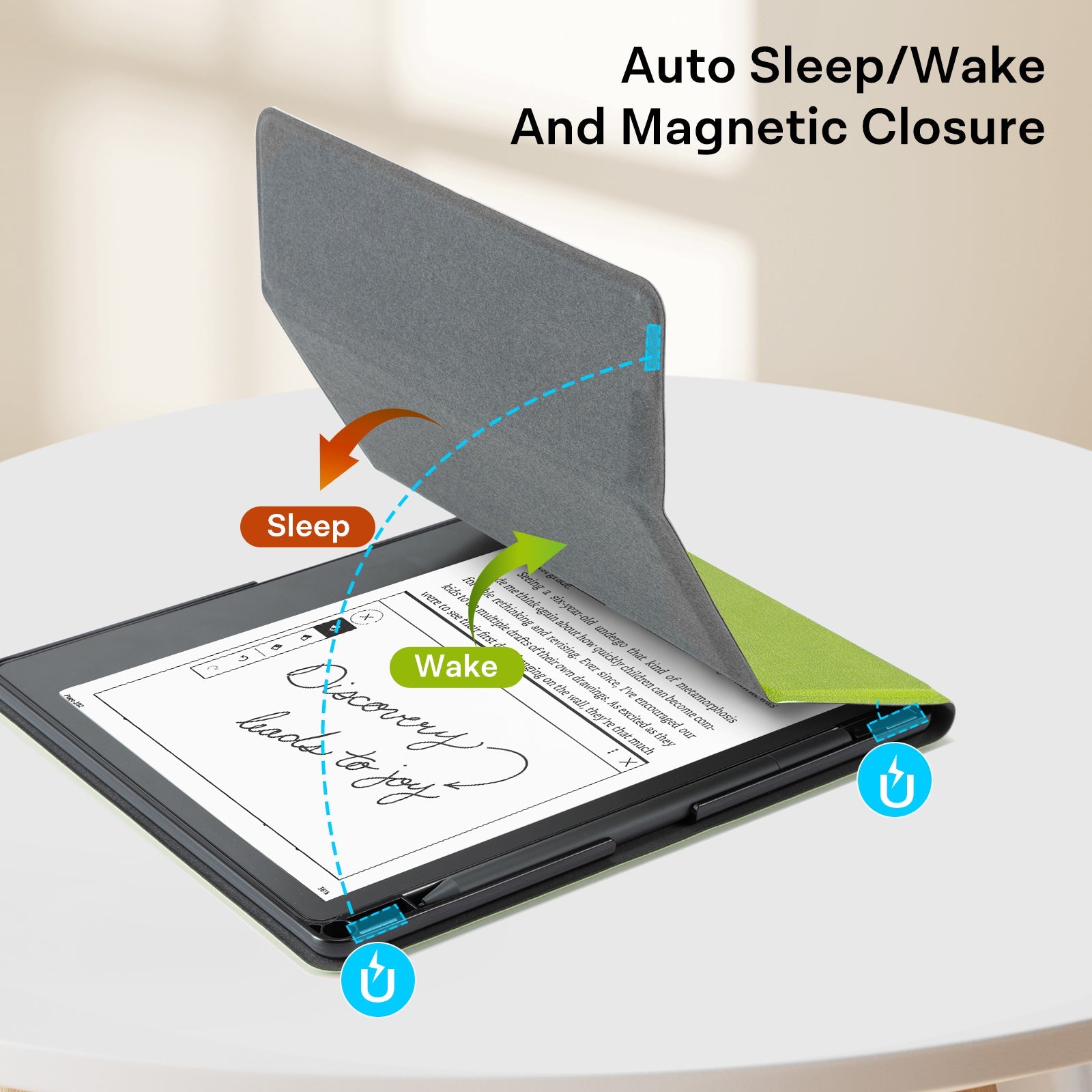 Kindle Scribe (2022/2024 10.2 Inch) tri-fold Stand#Color_Grass Green